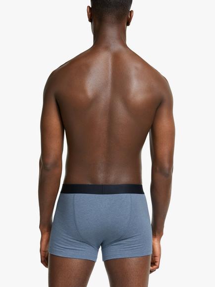 John Lewis Organic Cotton Trunks, Pack of 3, Blue/Multi - view 2, Blue/Multi