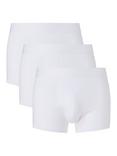 John Lewis Organic Cotton Trunks, Pack of 3, White