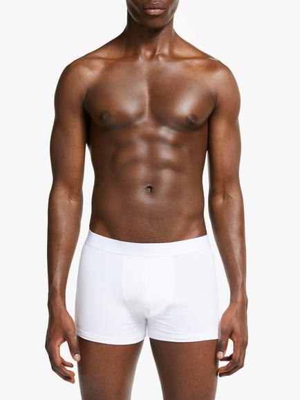 John Lewis Organic Cotton Trunks, Pack of 3, White - view 2, White