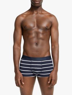 John Lewis Organic Cotton Jersey Hipster Trunks, Pack of 3, Blue - view 2, Blue