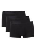 John Lewis Organic Cotton Hipster Trunks, Pack of 3, Black