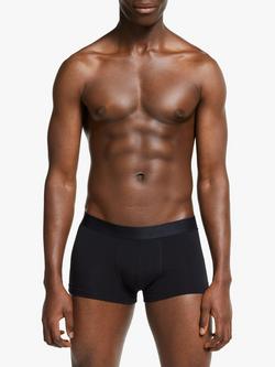 John Lewis Organic Cotton Hipster Trunks, Pack of 3, Black - view 2, Black