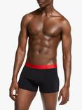 John Lewis Organic Cotton Coloured Waistband Trunks, Pack of 3, Black/Multi