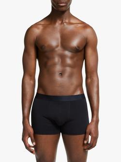 John Lewis Organic Cotton Trunks, Pack of 3, Black - view 2, Black