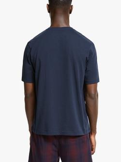 John Lewis Short Sleeve Organic Cotton Lounge Top - view 2, Navy