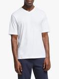 John Lewis V-Neck Organic Cotton Lounge T-Shirt, White