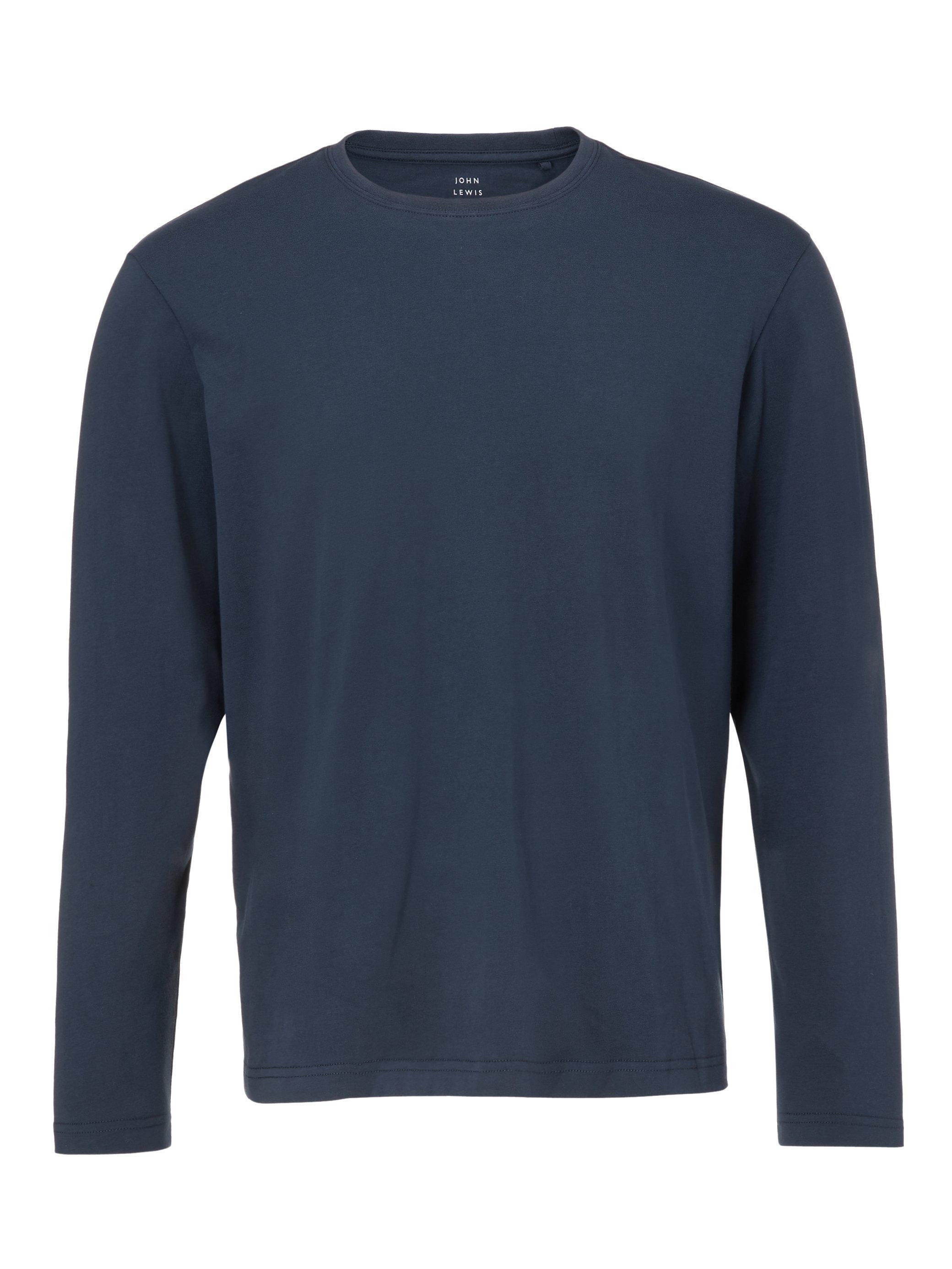 Product image 4 of 6, which shows John Lewis Organic Cotton Lounge T-Shirt, Navy, S