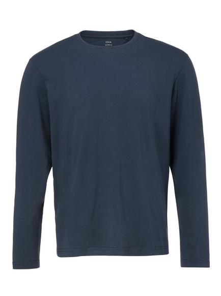 John Lewis Organic Cotton Lounge T-Shirt, Blue