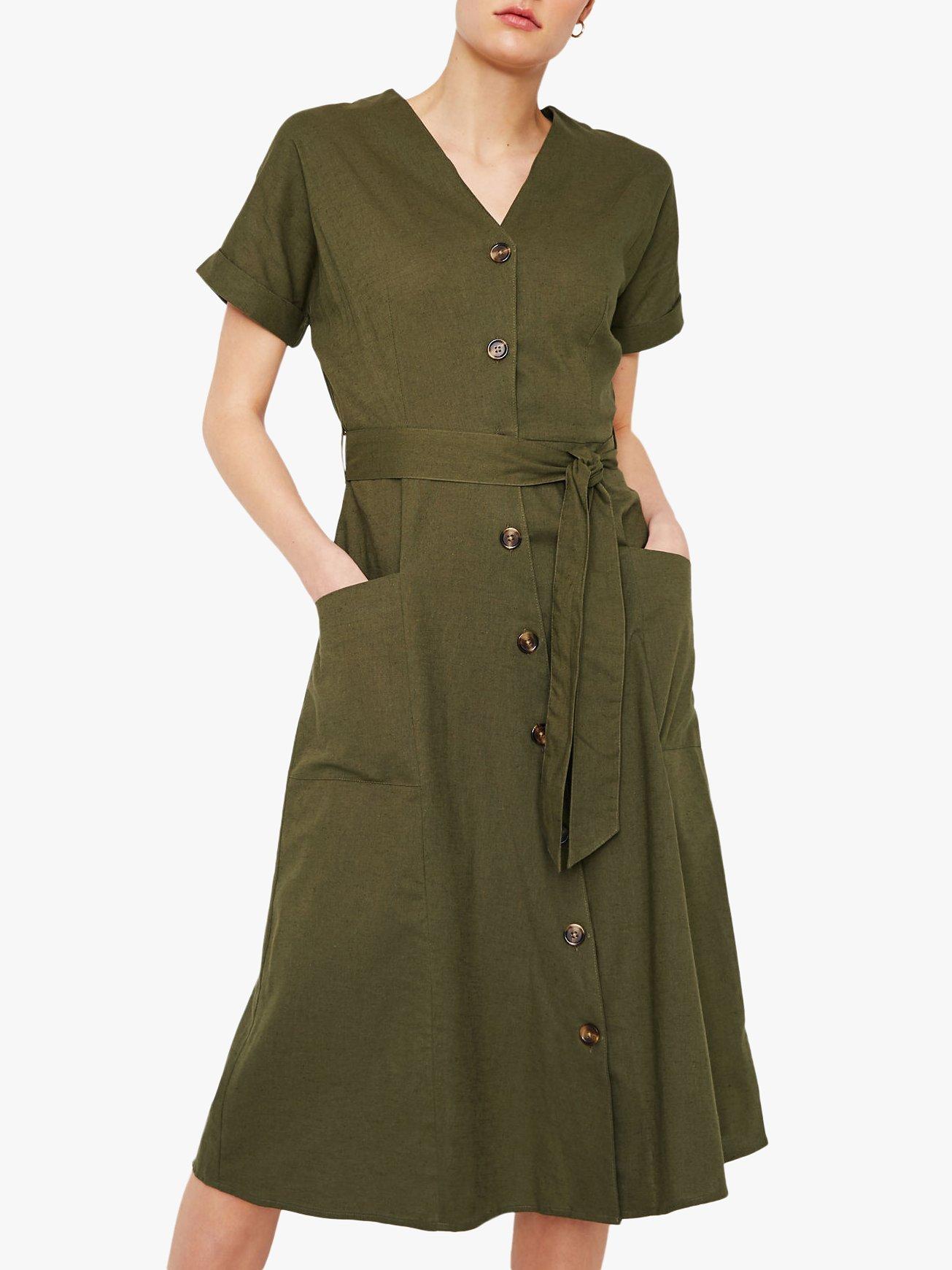 Warehouse Midi Shirt Dress
