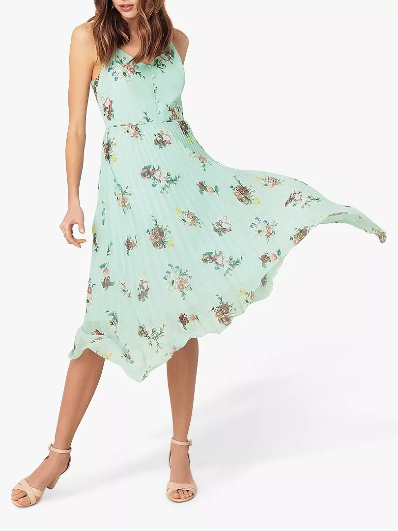 Floral pleated cami dress oasis sales