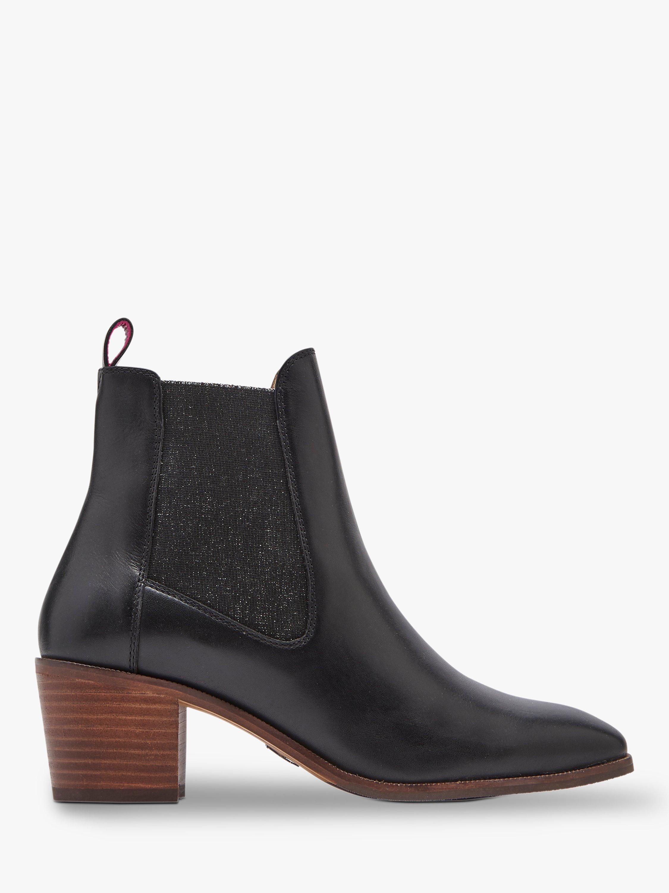 Joules Hartford Leather Chelsea Boots Black