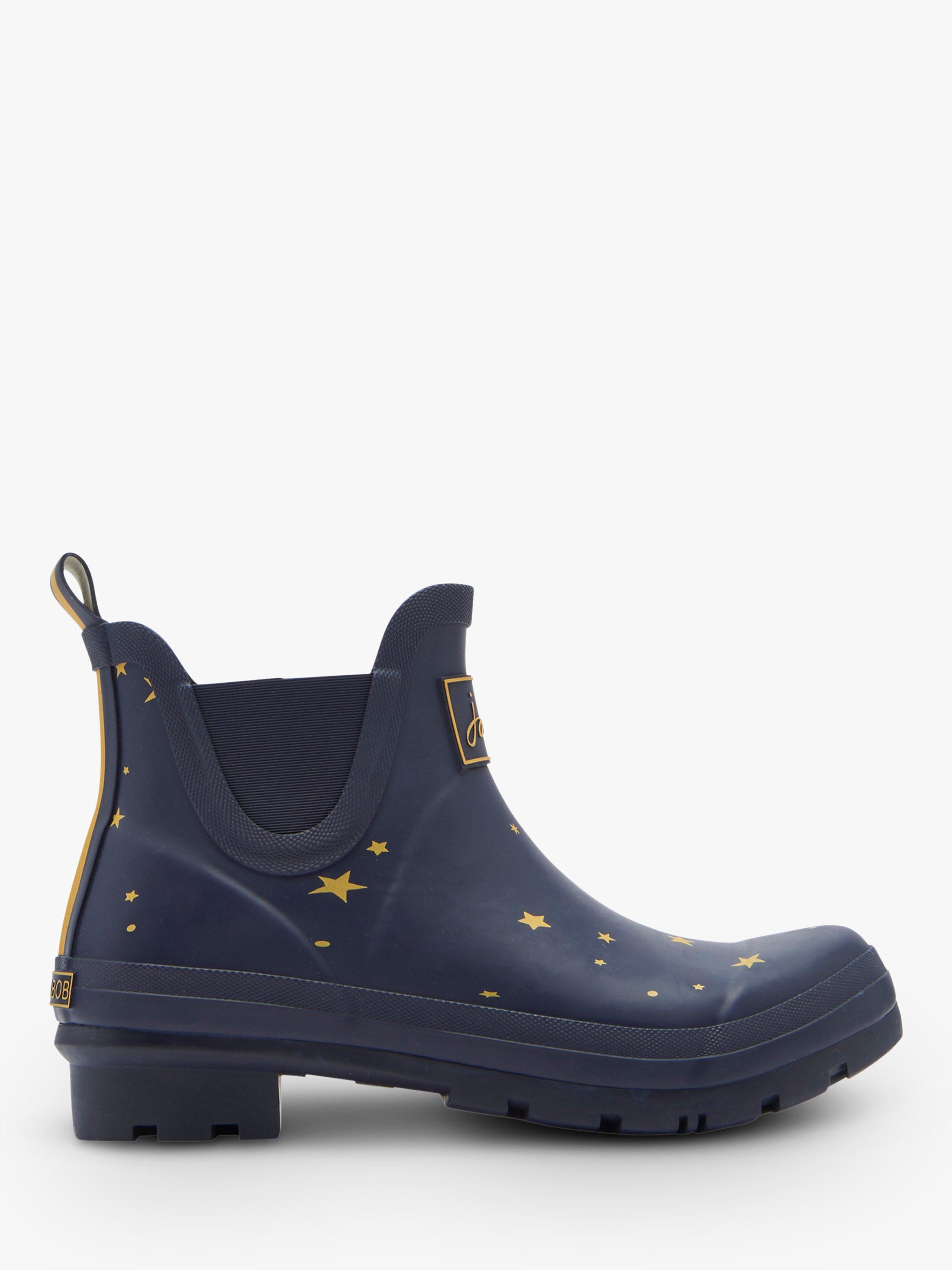 Joules Wellibob Star Gazing Ankle High Wellington Boots Navy