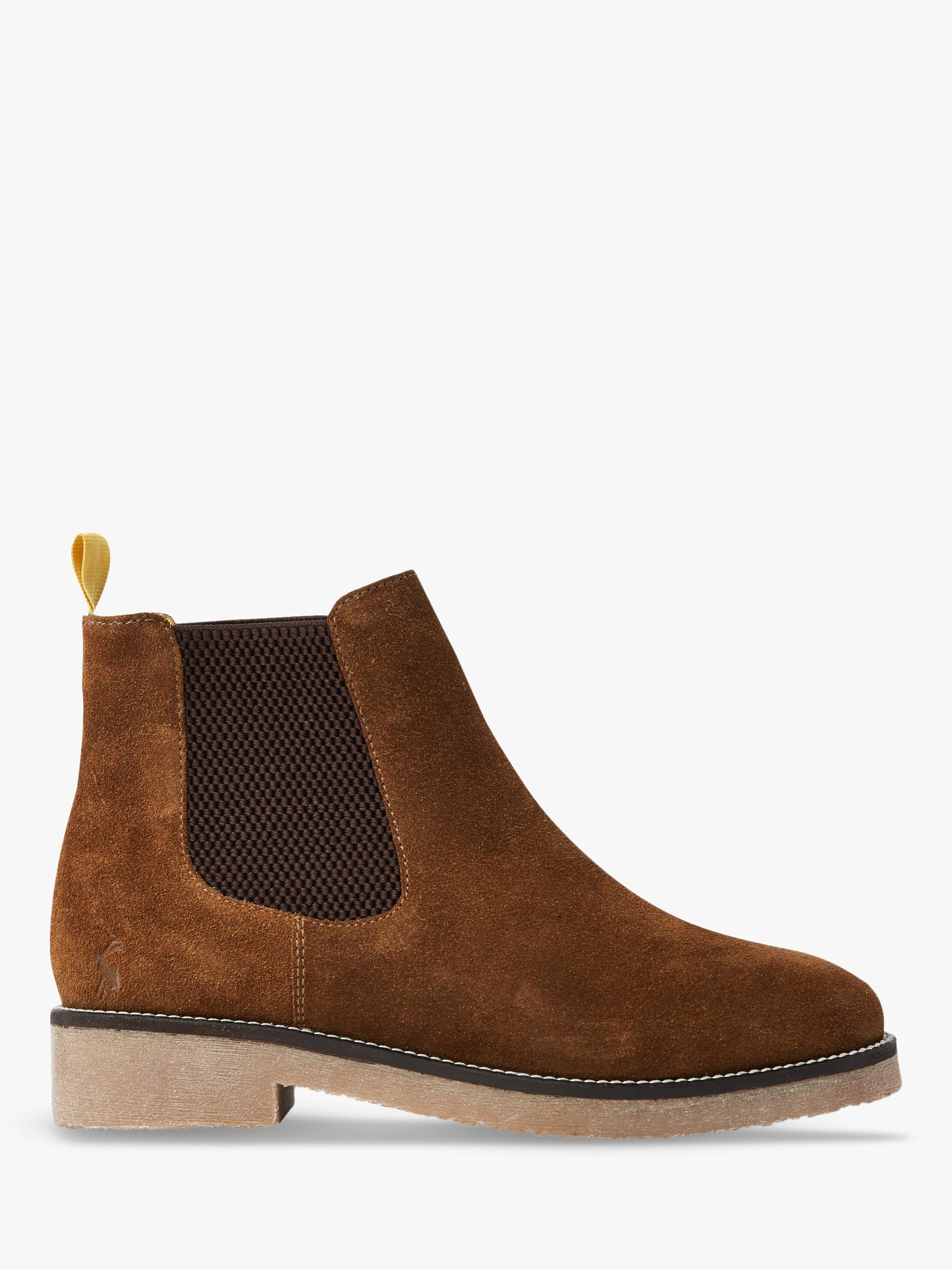 Joules Chepstow Suede Chelsea Boots Dark Brown