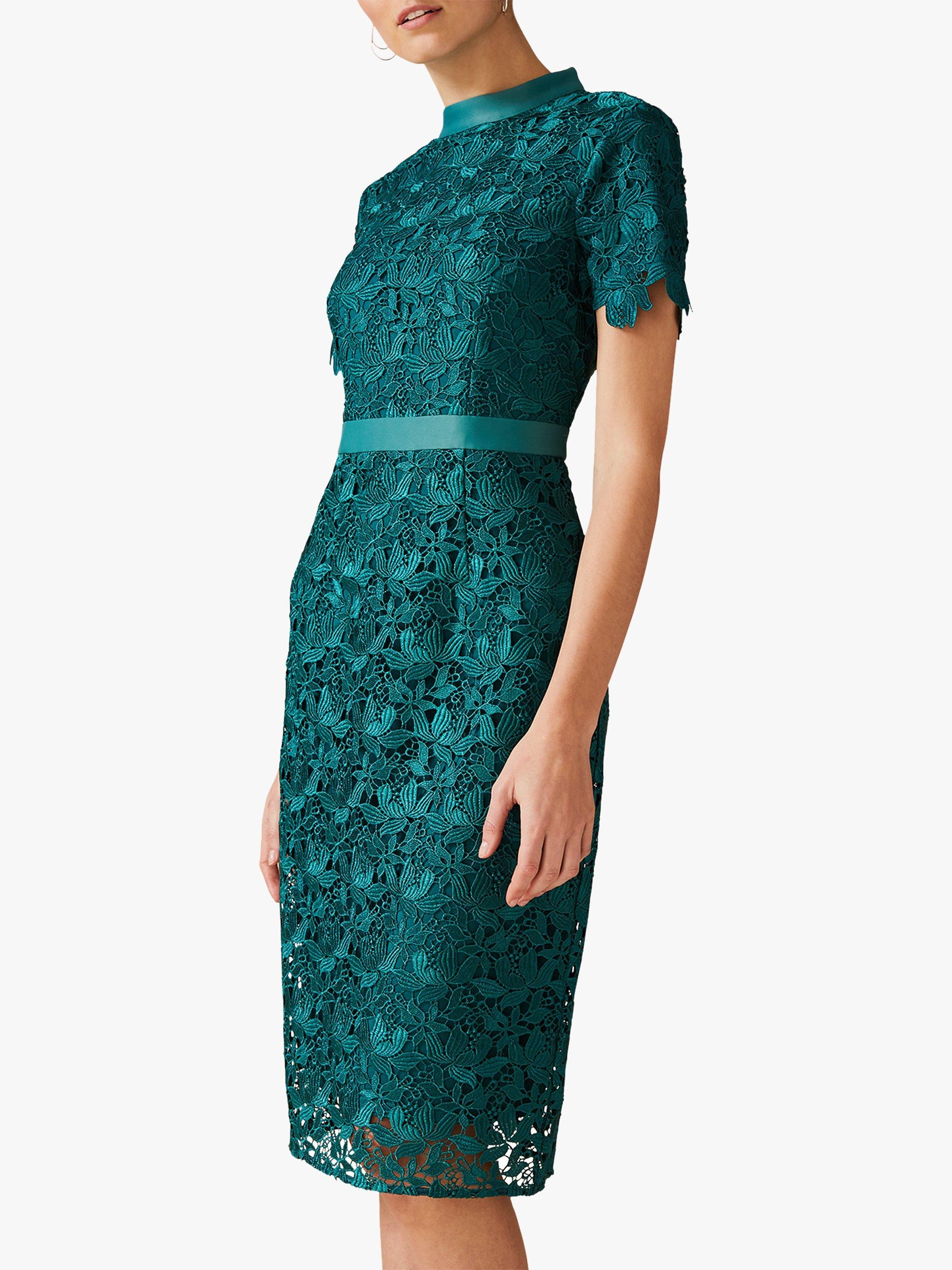 Phase Eight Marietta Guipure Lace Dress Jade