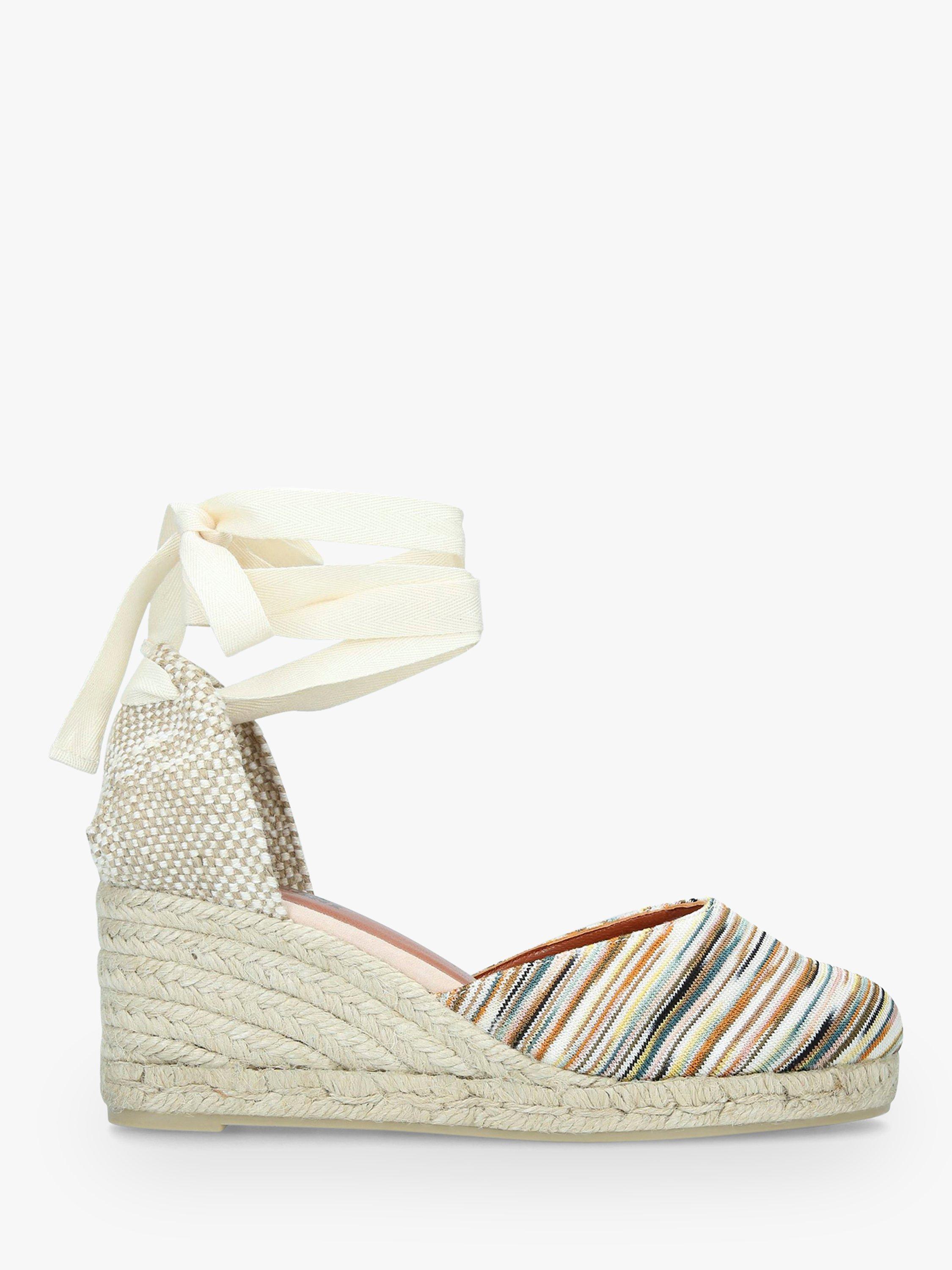 Castañer Carina Missoni Canvas Wedge Espadrilles, Multi Neutral