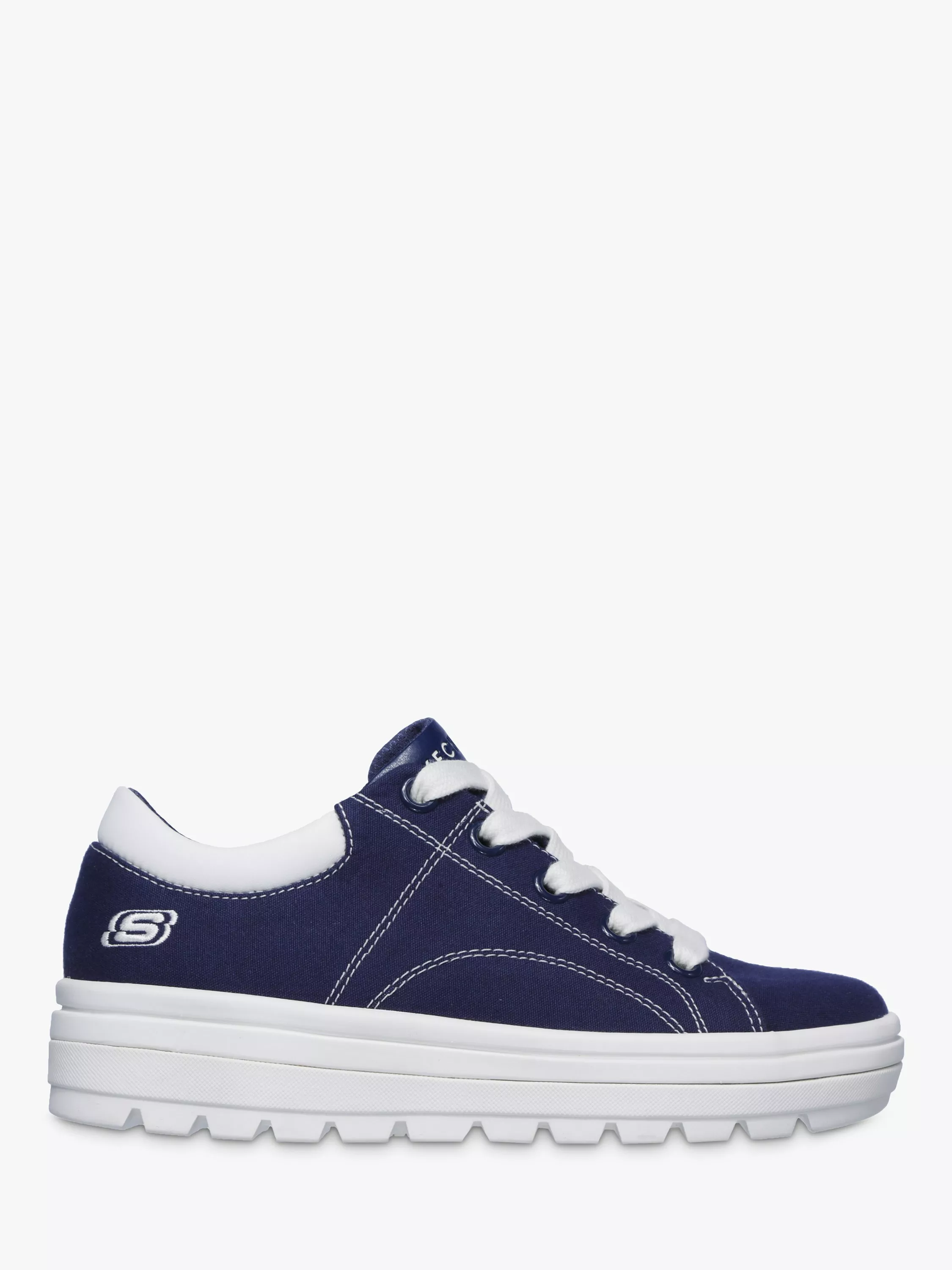 Skechers Street Cleats 2 Contrast Stitch Trainers Navy