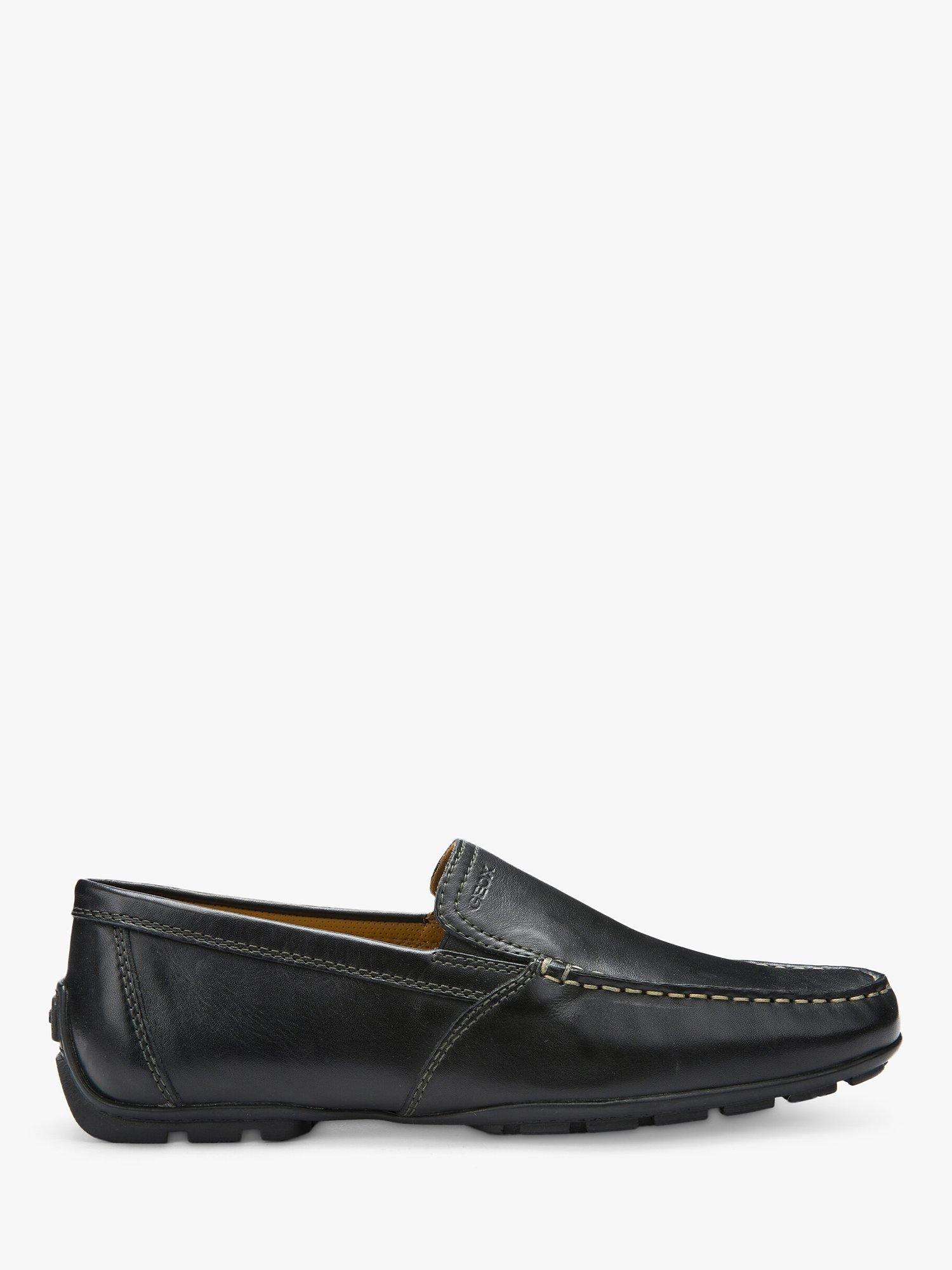 Geox Moner Leather Moccasins, Black