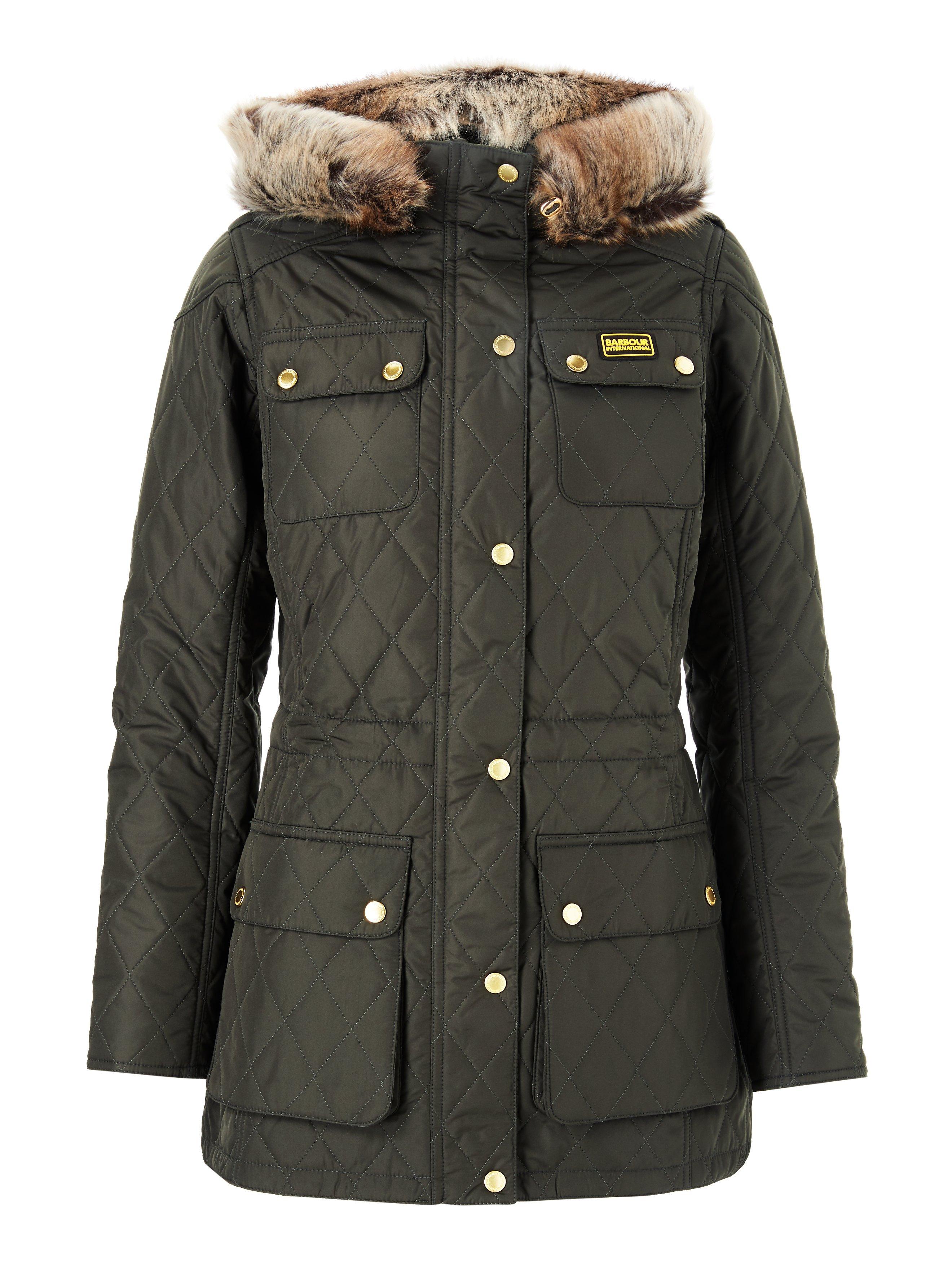 Barbour international enduro quilted hooded jacket best sale