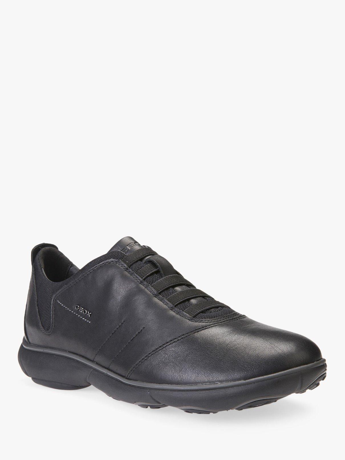 Product image 2 of 7, which shows Geox Nebula Leather Trainers, Black, Black, 7