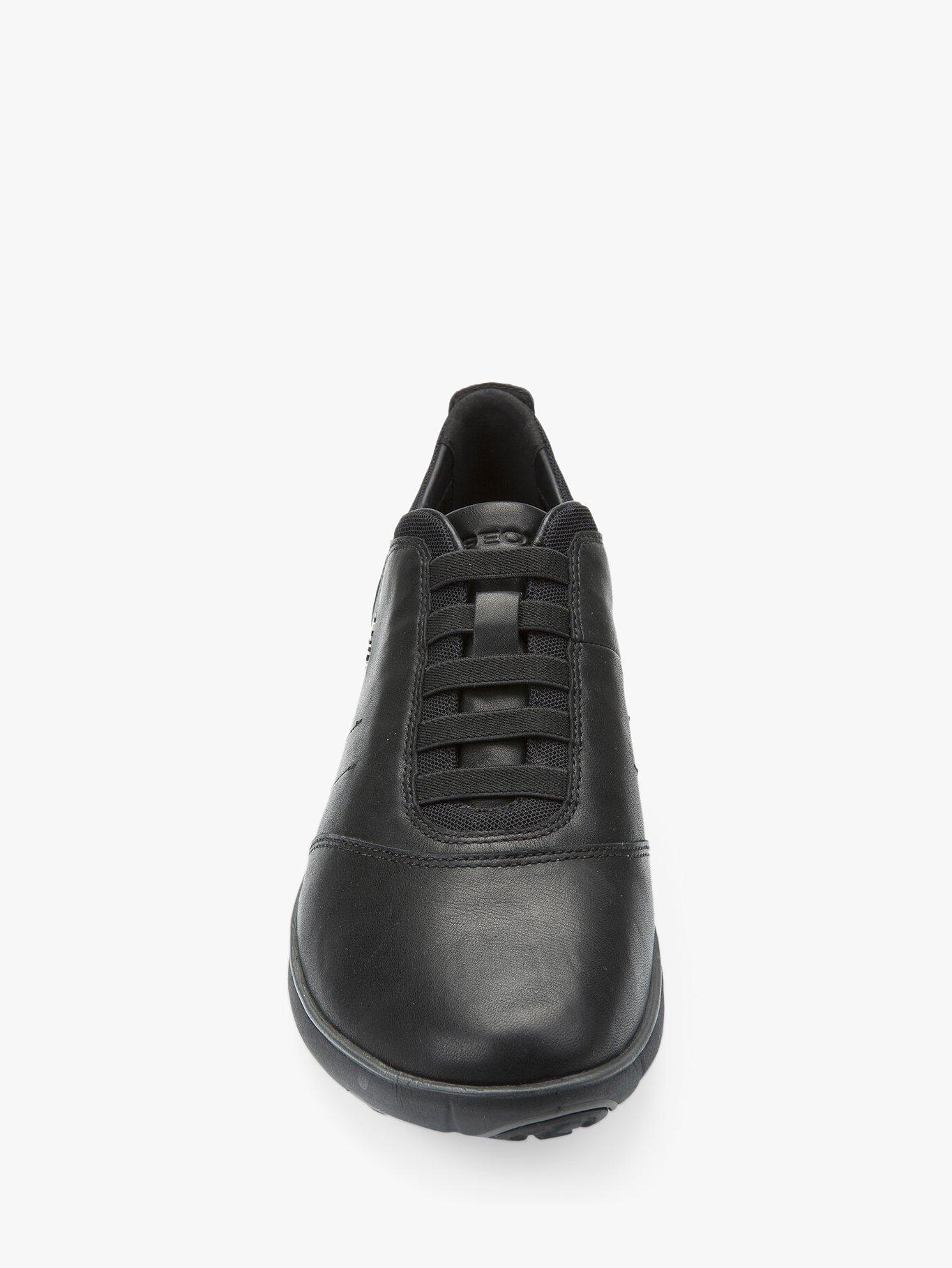 Product image 3 of 7, which shows Geox Nebula Leather Trainers, Black, Black, 7