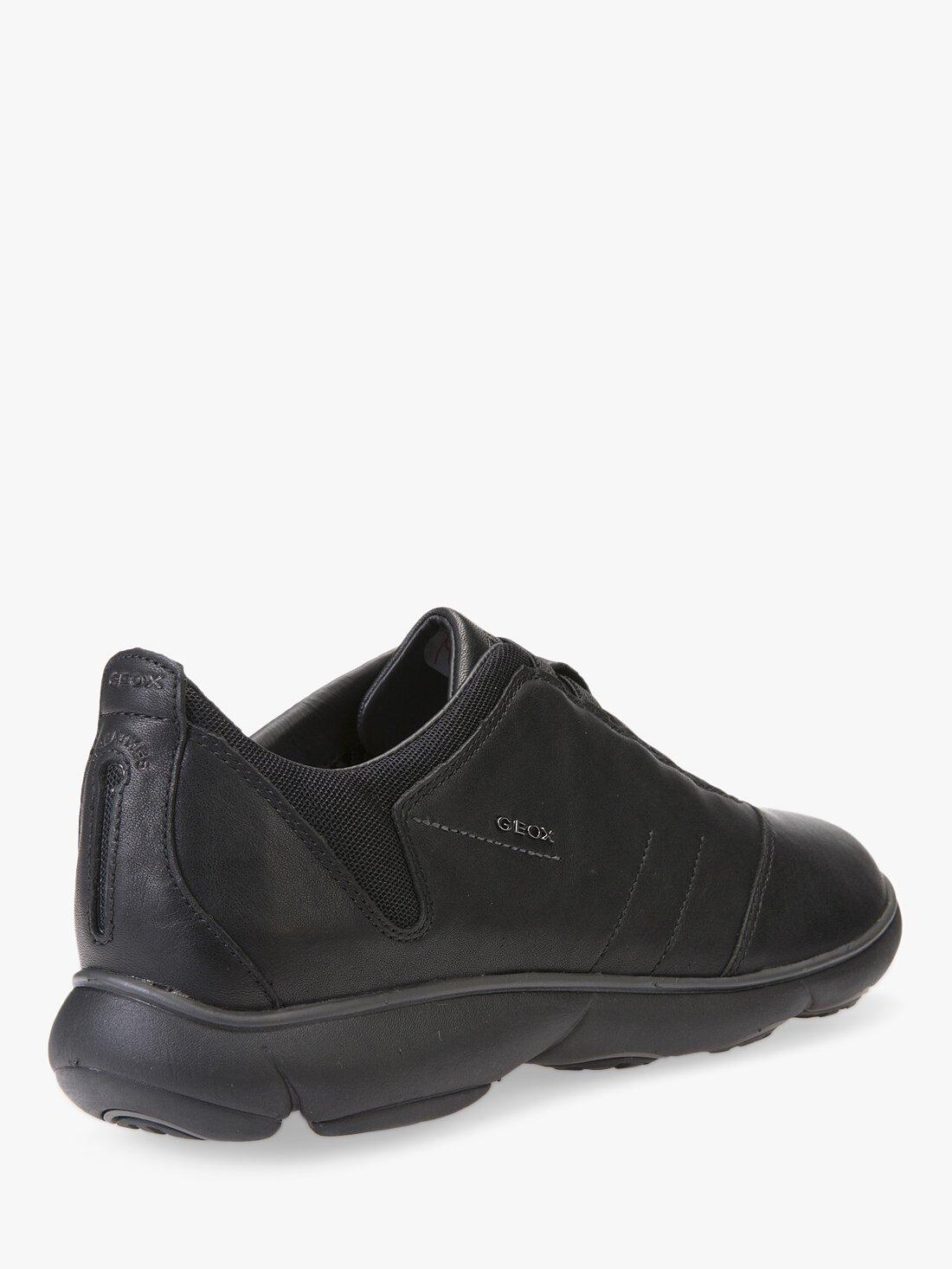 Product image 5 of 7, which shows Geox Nebula Leather Trainers, Black, Black, 7