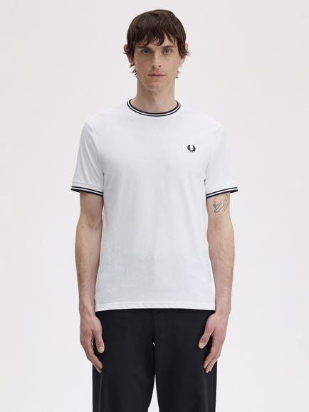 Fred Perry Twin Tipped T-Shirt, Snow White