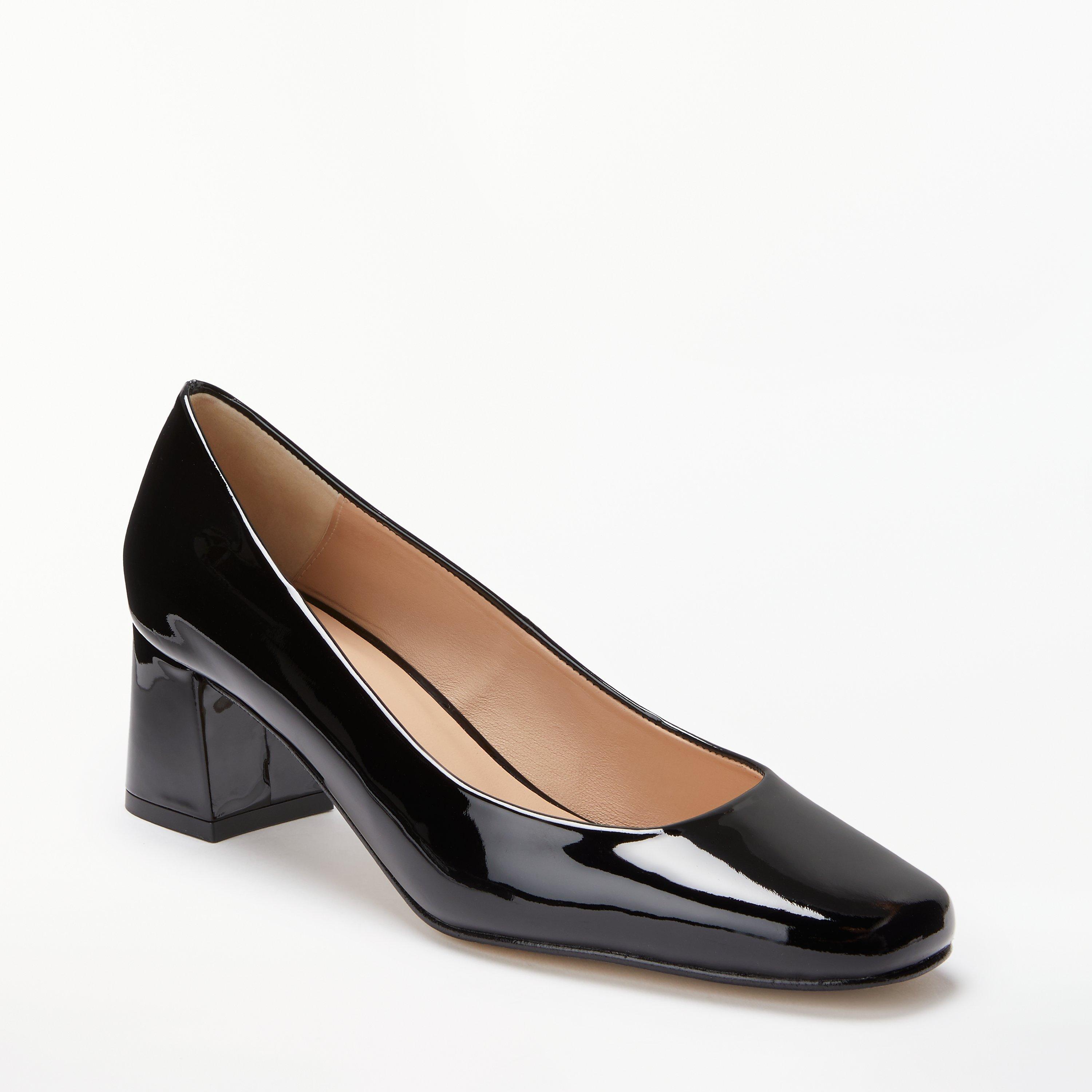 Product image 3 of 5, which shows John Lewis Amanda Patent Leather Court Shoes, Black, 3