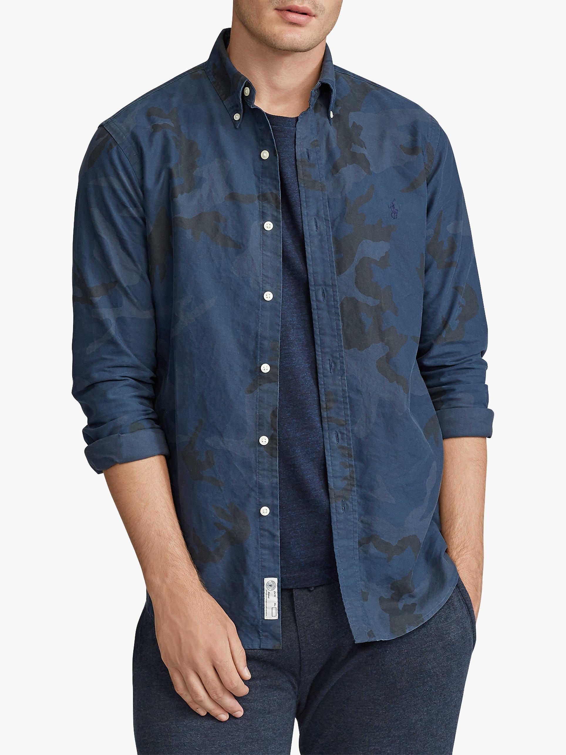 Polo Ralph Lauren Camo Print Shirt Blue Camo