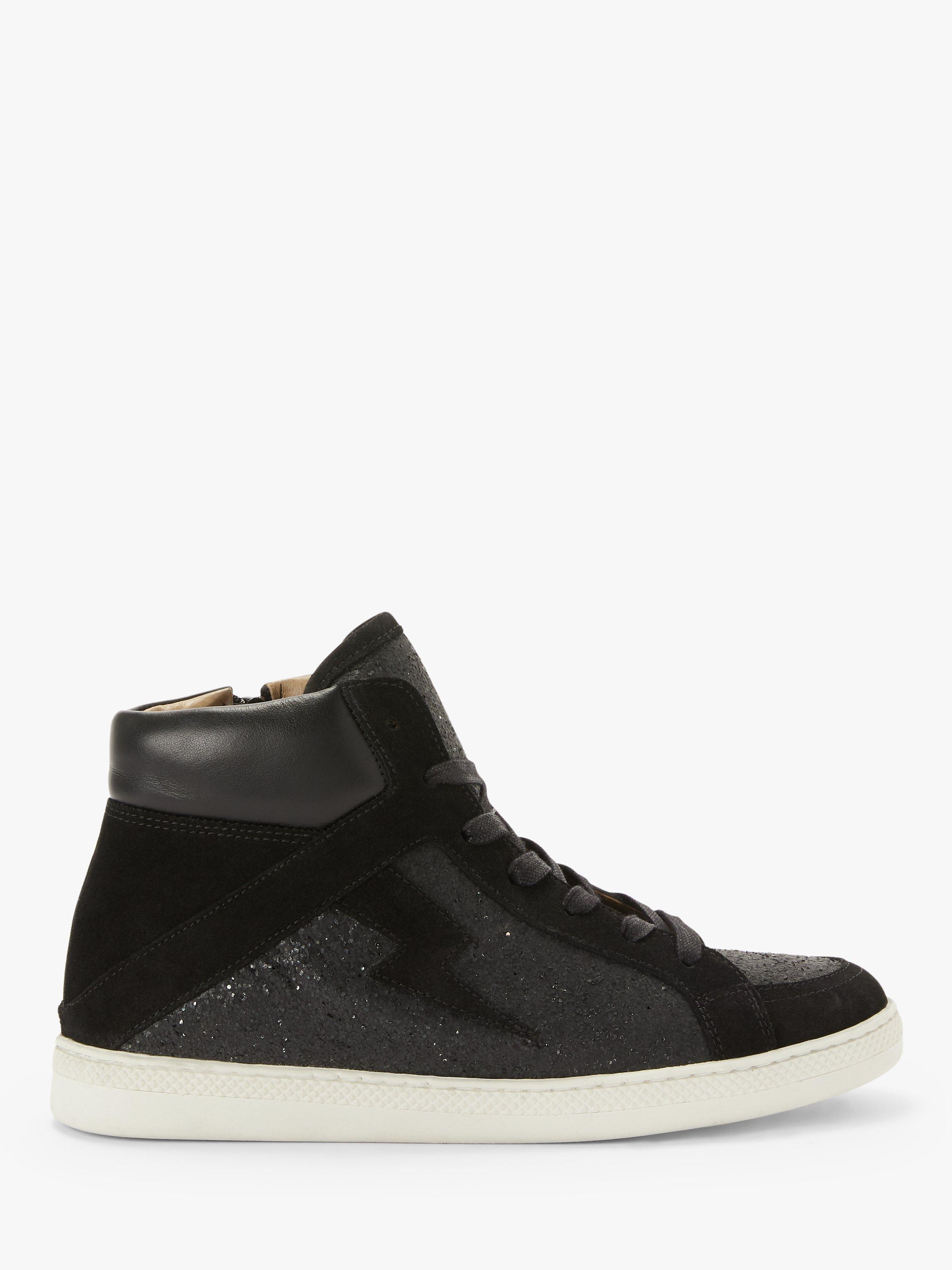 AND OR Elvie Leather High Top Trainers Black