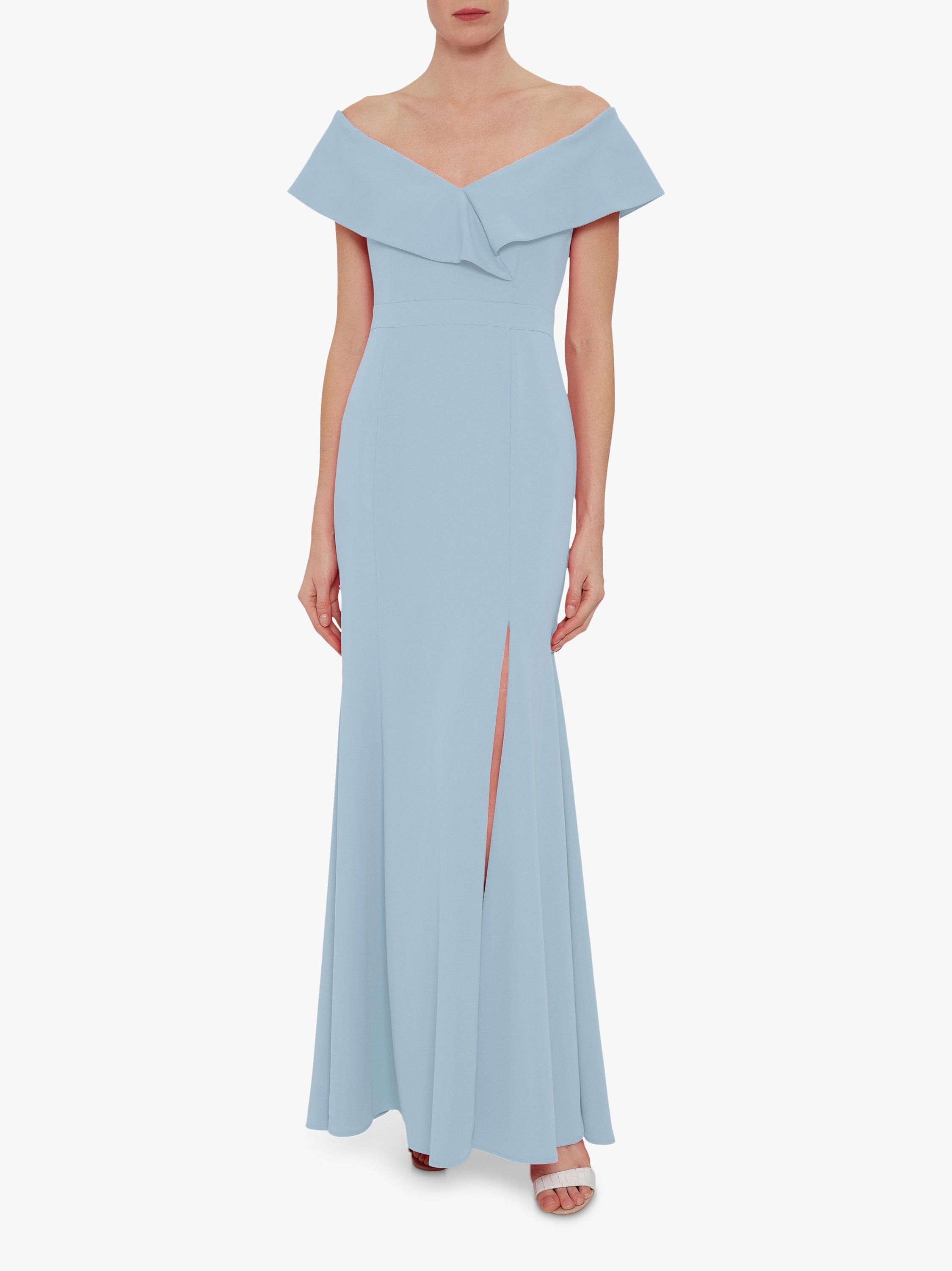 Gina Bacconi Maira Crepe Maxi Dress