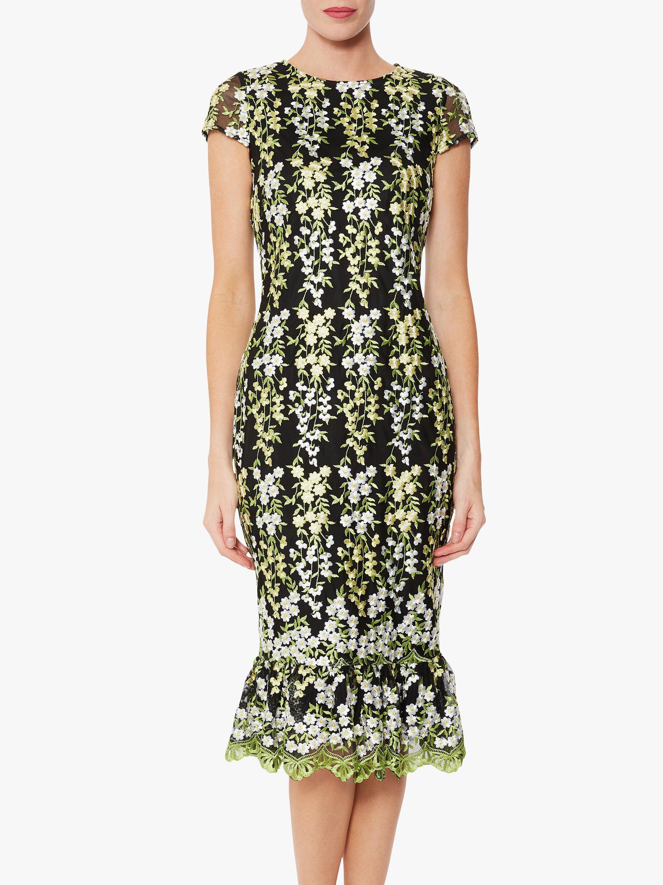 Gina Bacconi Beretta Embroidered Dress, Multi
