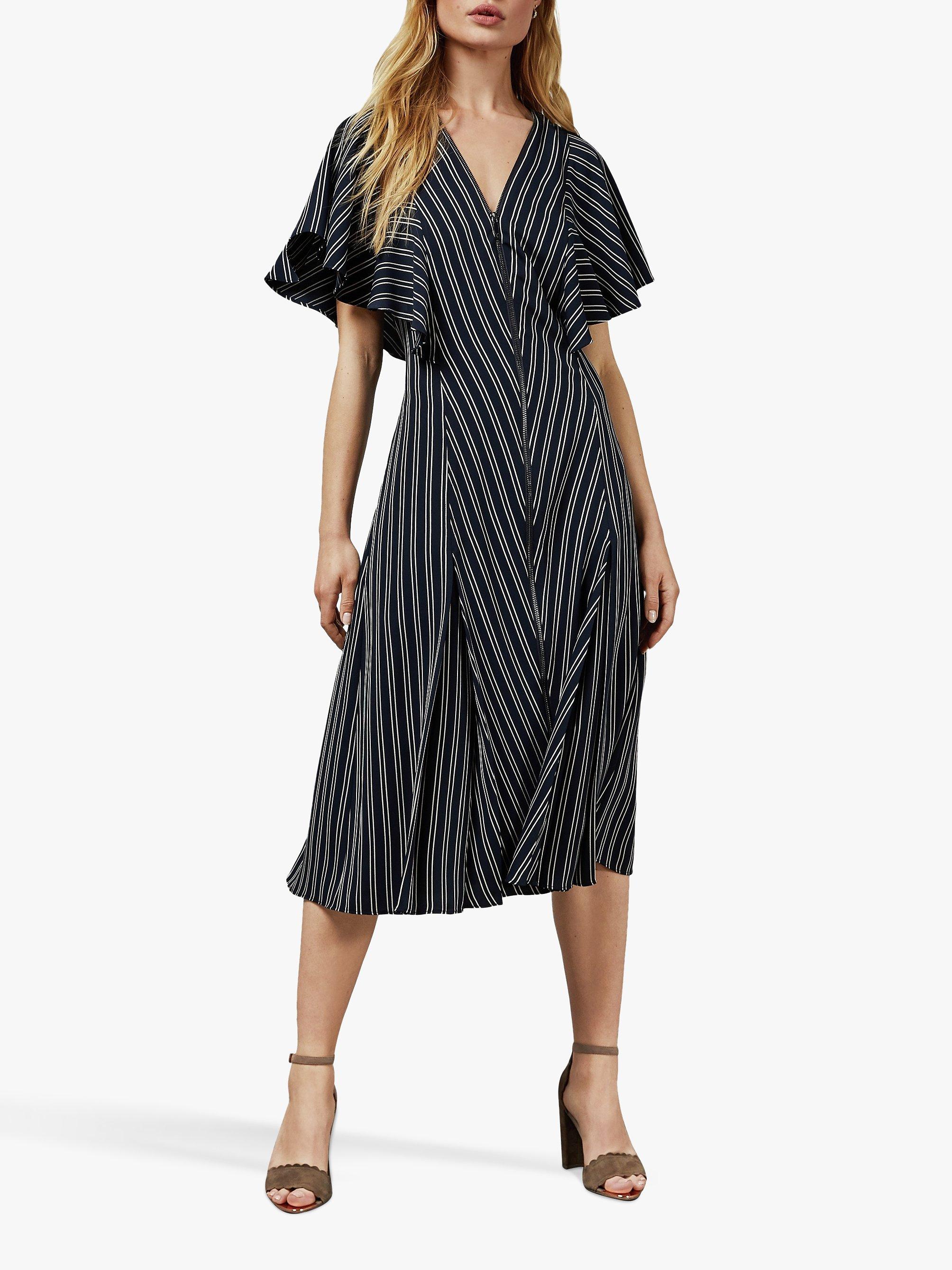 Ted Baker Flissie Striped Midi Dress, Navy/Multi