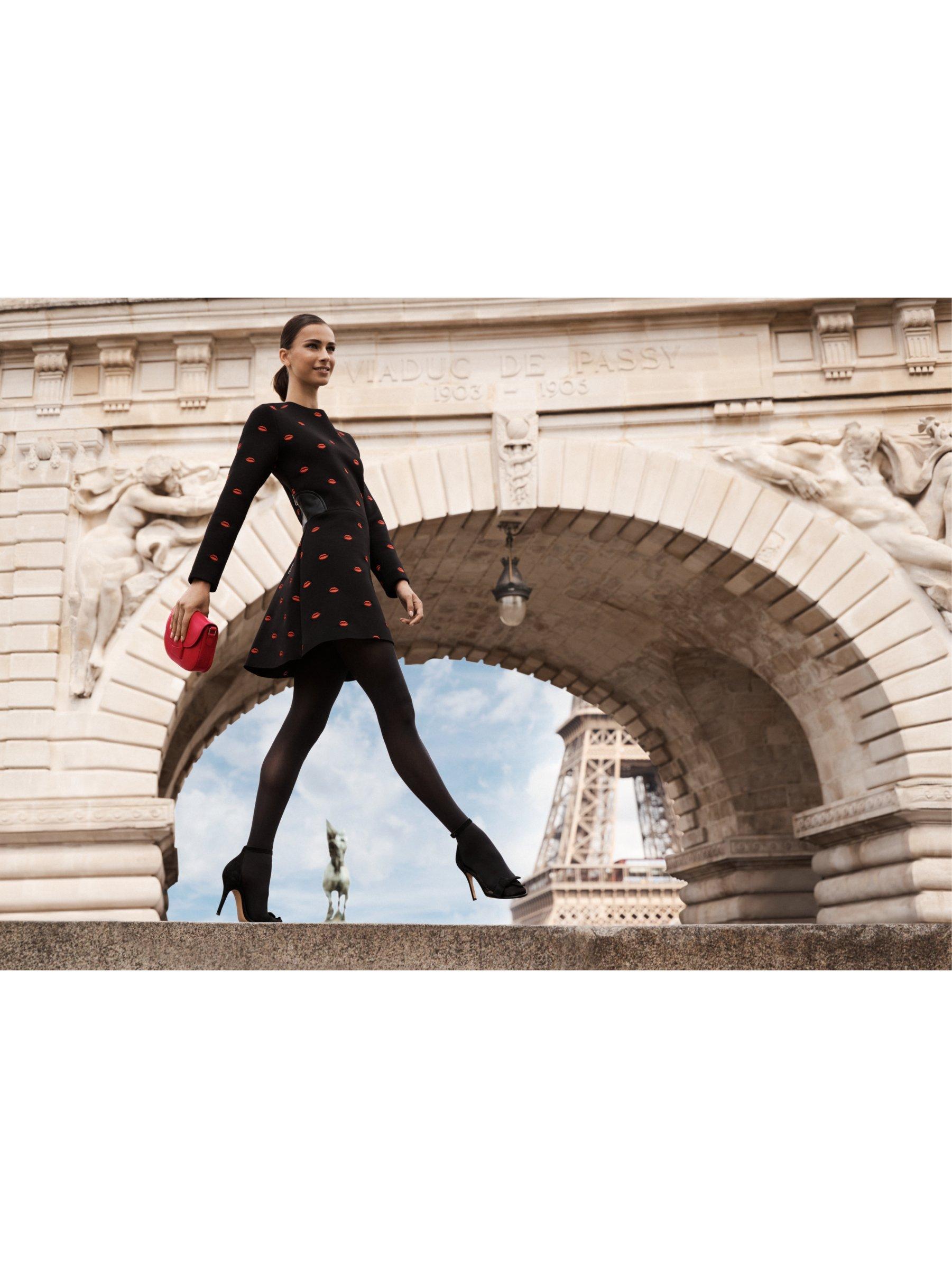 Product image 6 of 6, which shows FALKE Seidenglatt Matte 40 Denier Tights, Jet, S-M