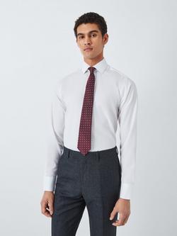 John Lewis Dot Silk Tie - view 2, Burgundy