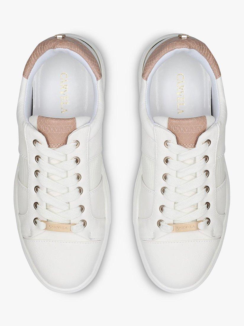Carvela Jubilate Heel Embellished Chunky Trainers White Pink