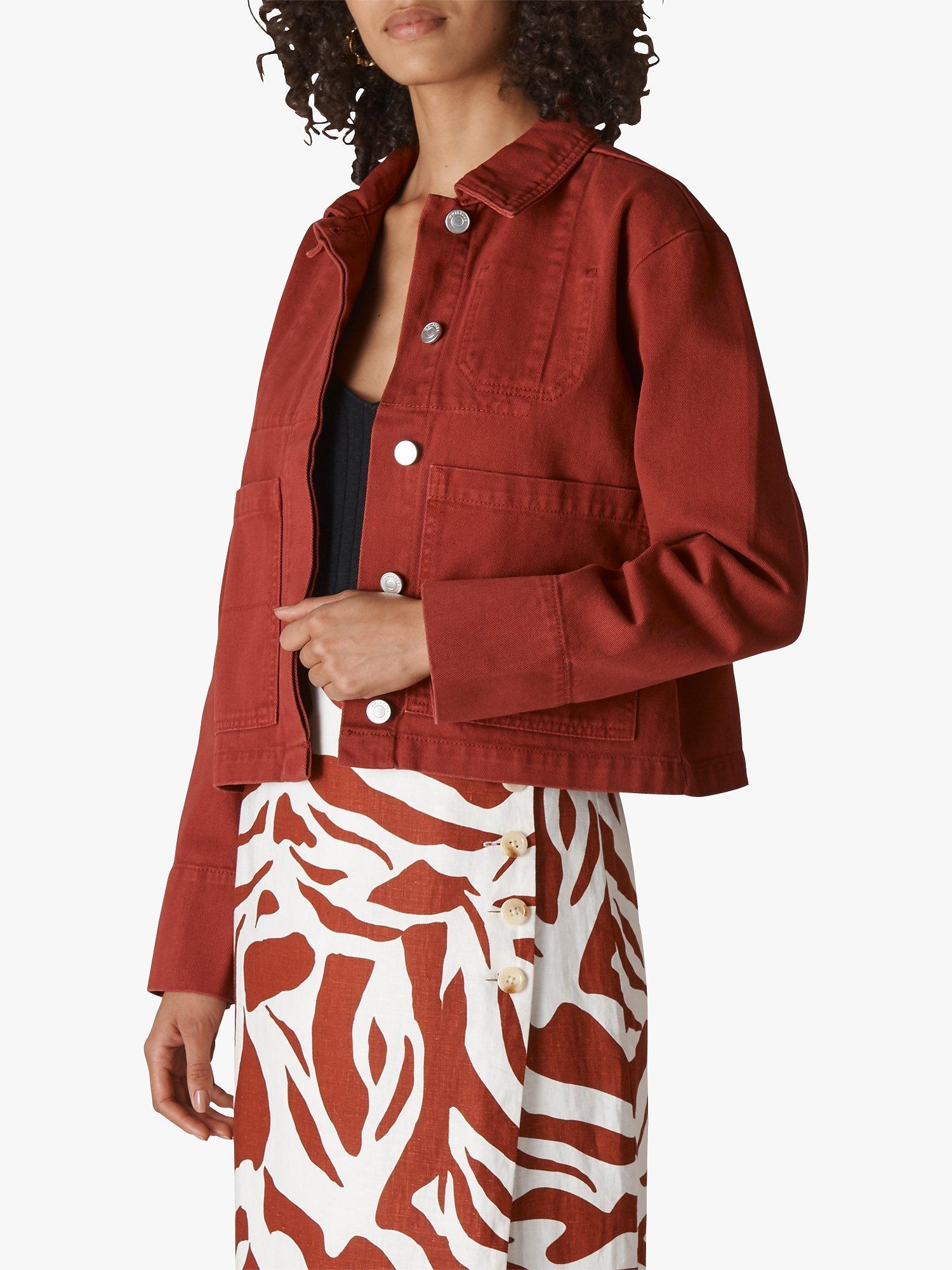 Whistles Patch Pocket Utility Jacket, Rust