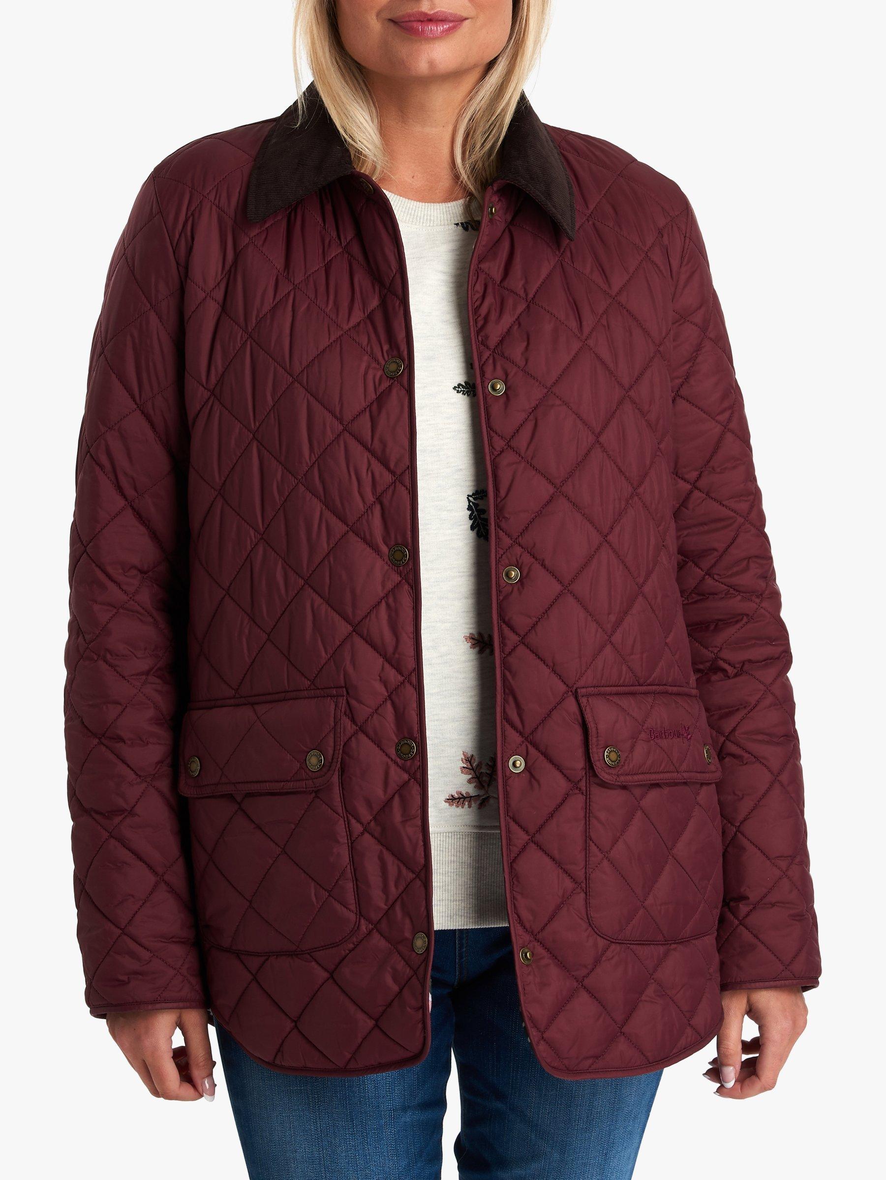 Maroon barbour jacket on sale