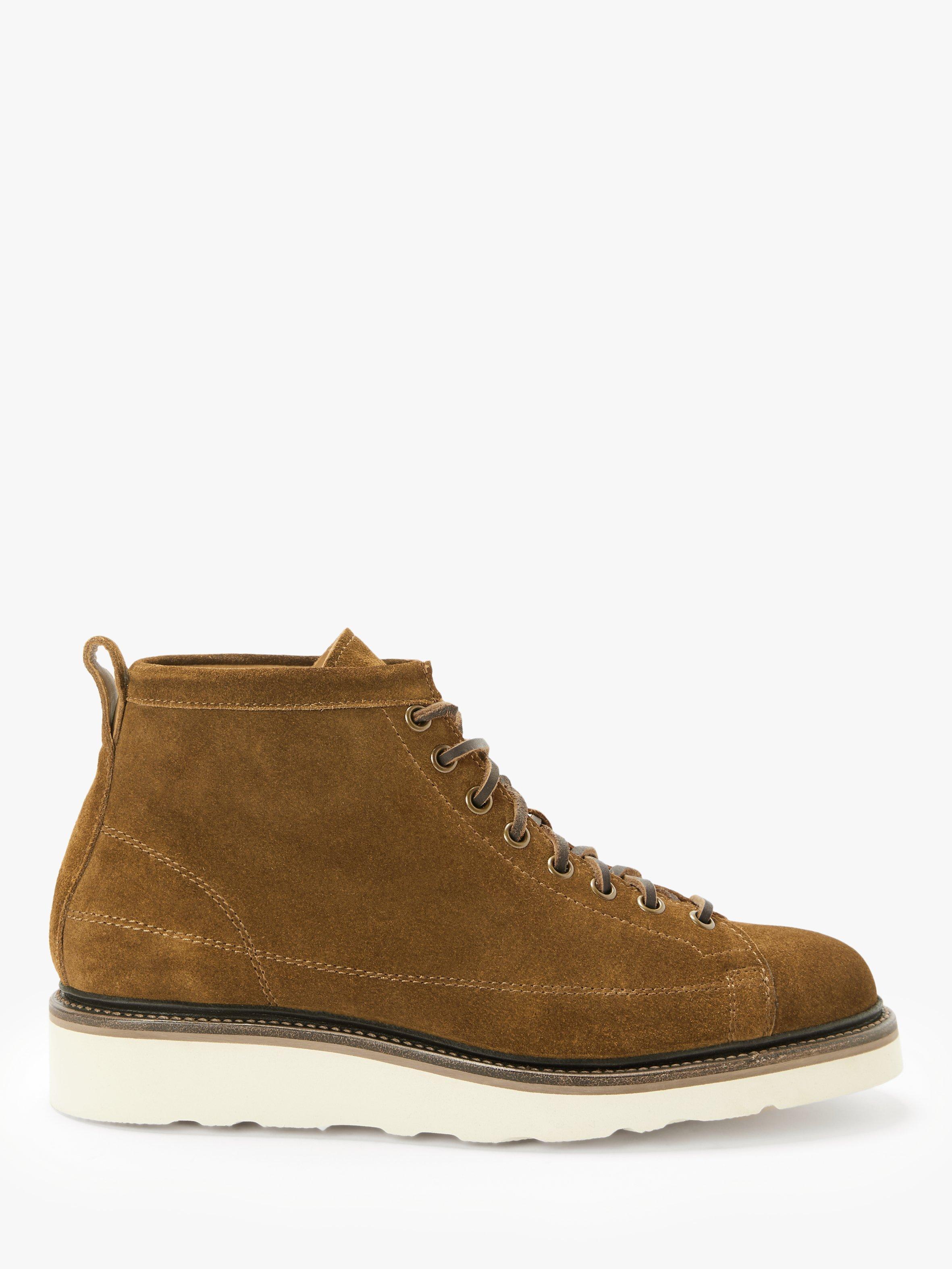 John Lewis Partners Definitive Suede Welted Roofer Boots Tobacco