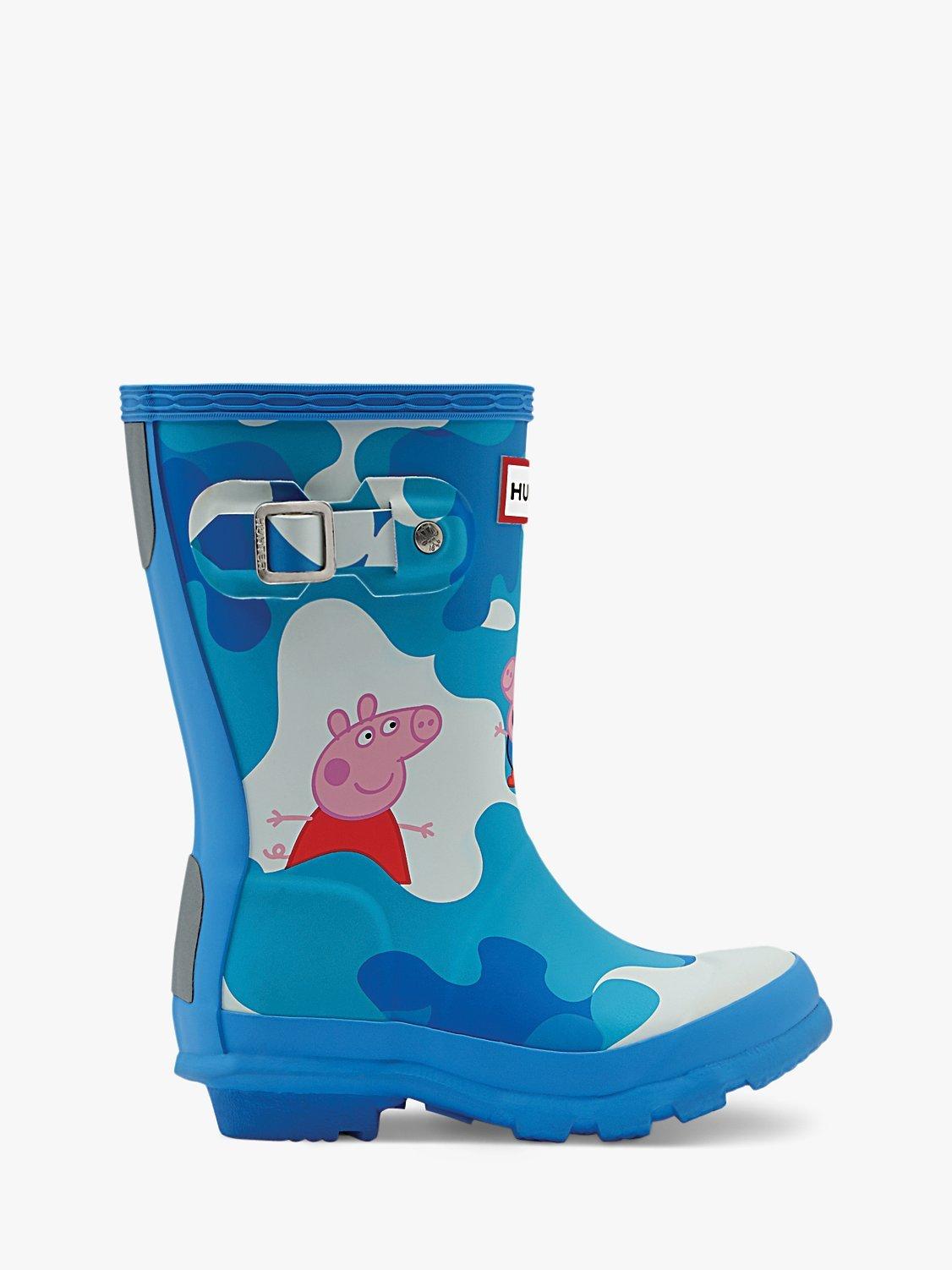 Hunter Children's Peppa Pig Muddy Puddles Wellington Boots, Forget Me Not Blue