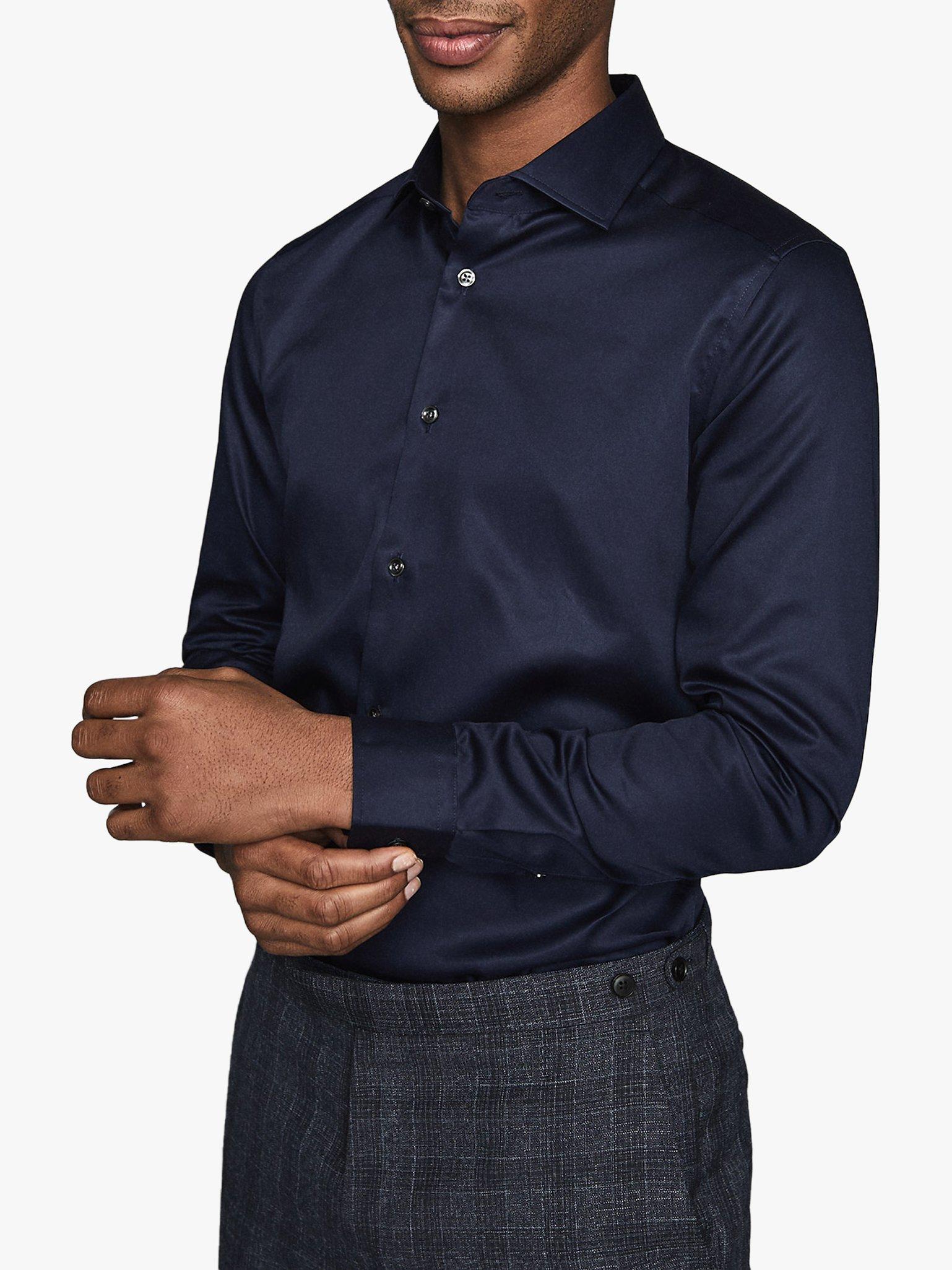 Reiss Remote Slim Fit Shirt Shirt, Navy