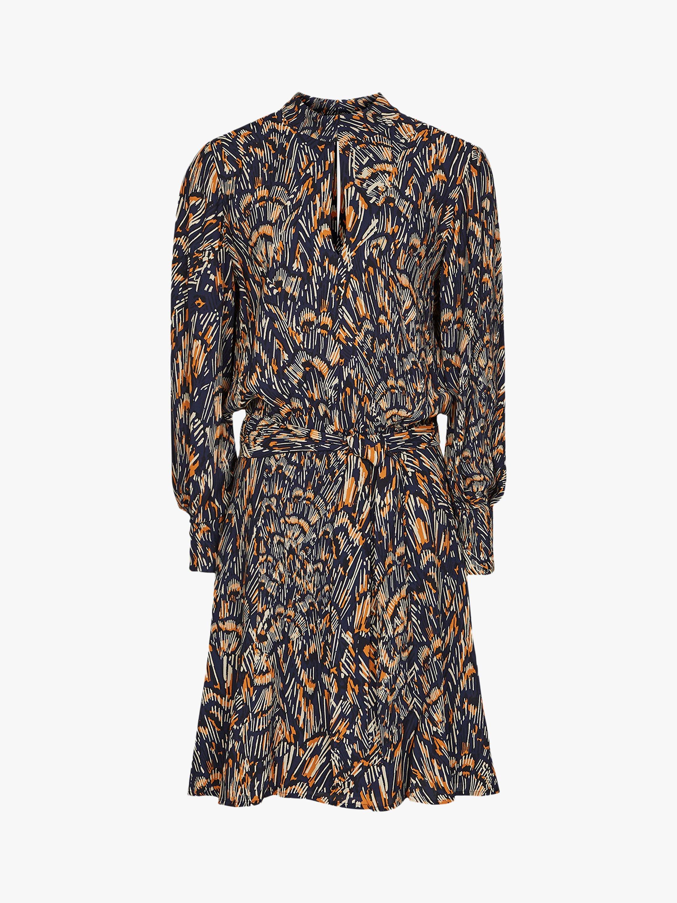Reiss feather print dress top
