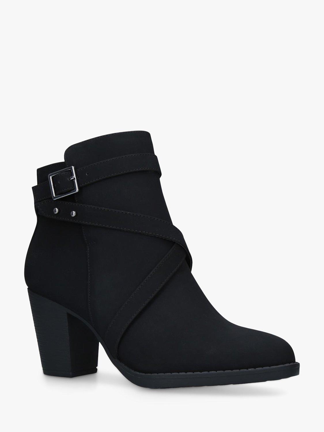 Carvela Comfort Tara Block Heel Ankle Boots Black