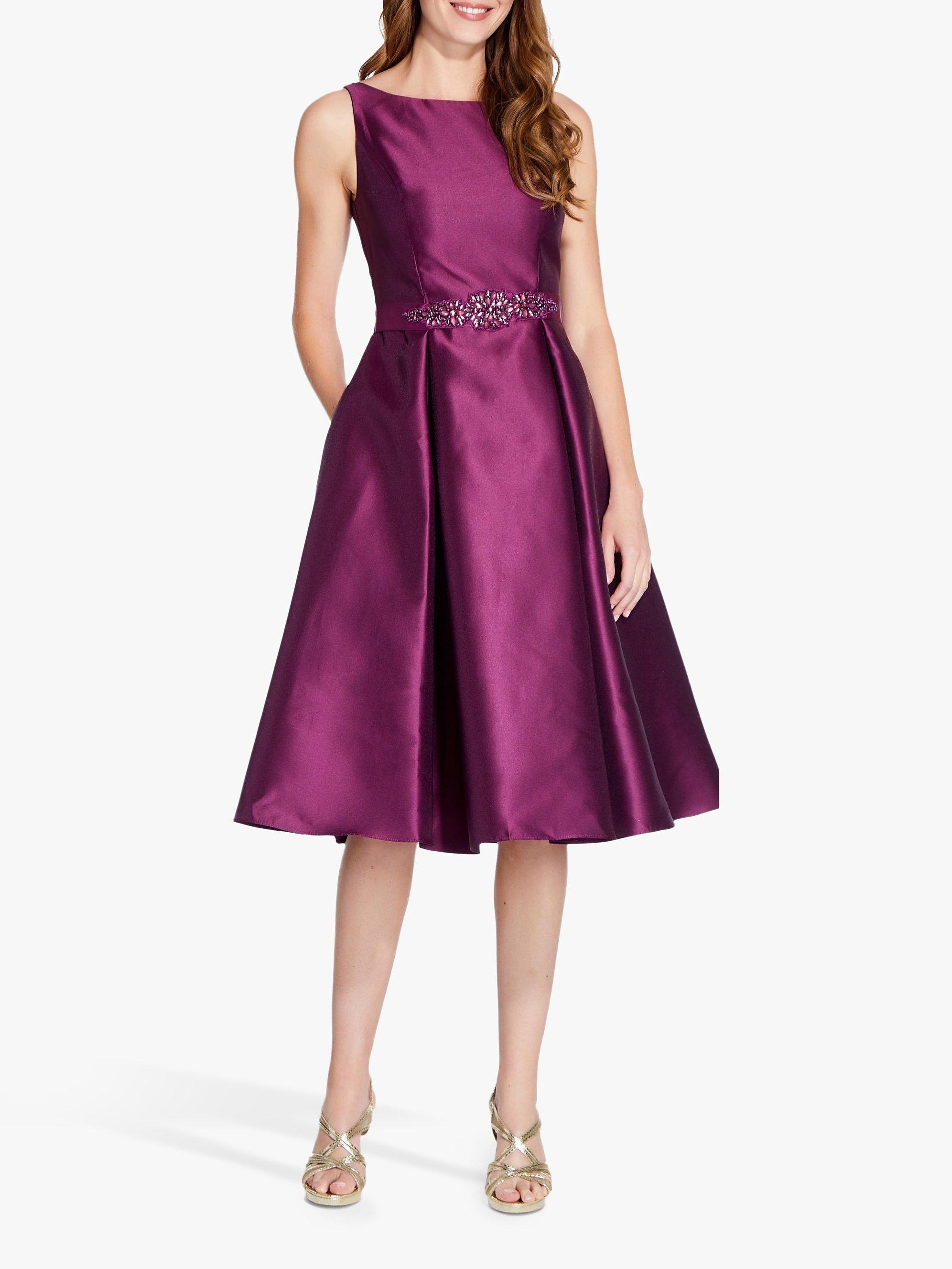 Adrianna Papell Mikado Party Dress, Amethyst