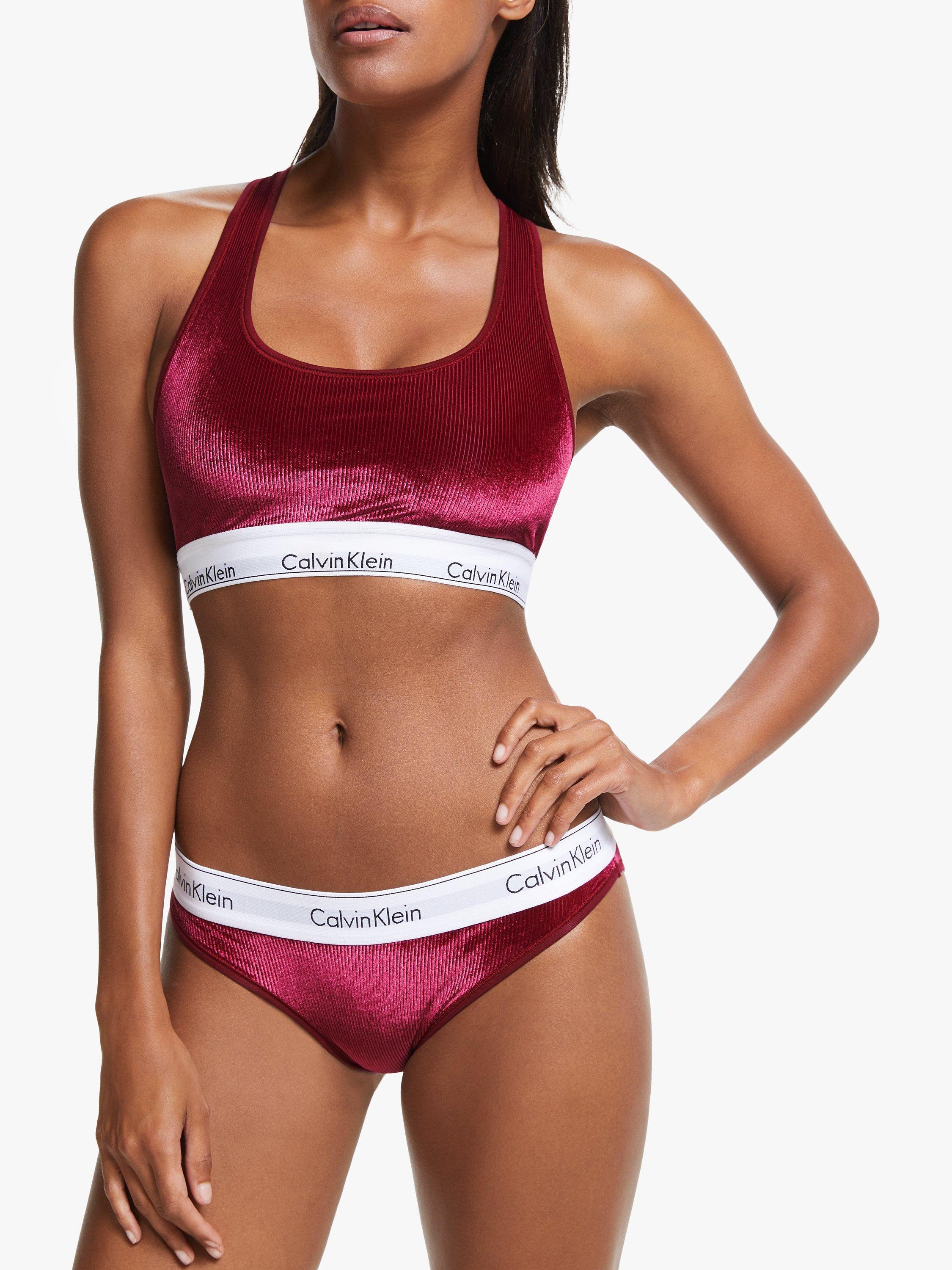 Calvin Klein Underwear Modern Cotton Velvet Bralette Raspberry Jam