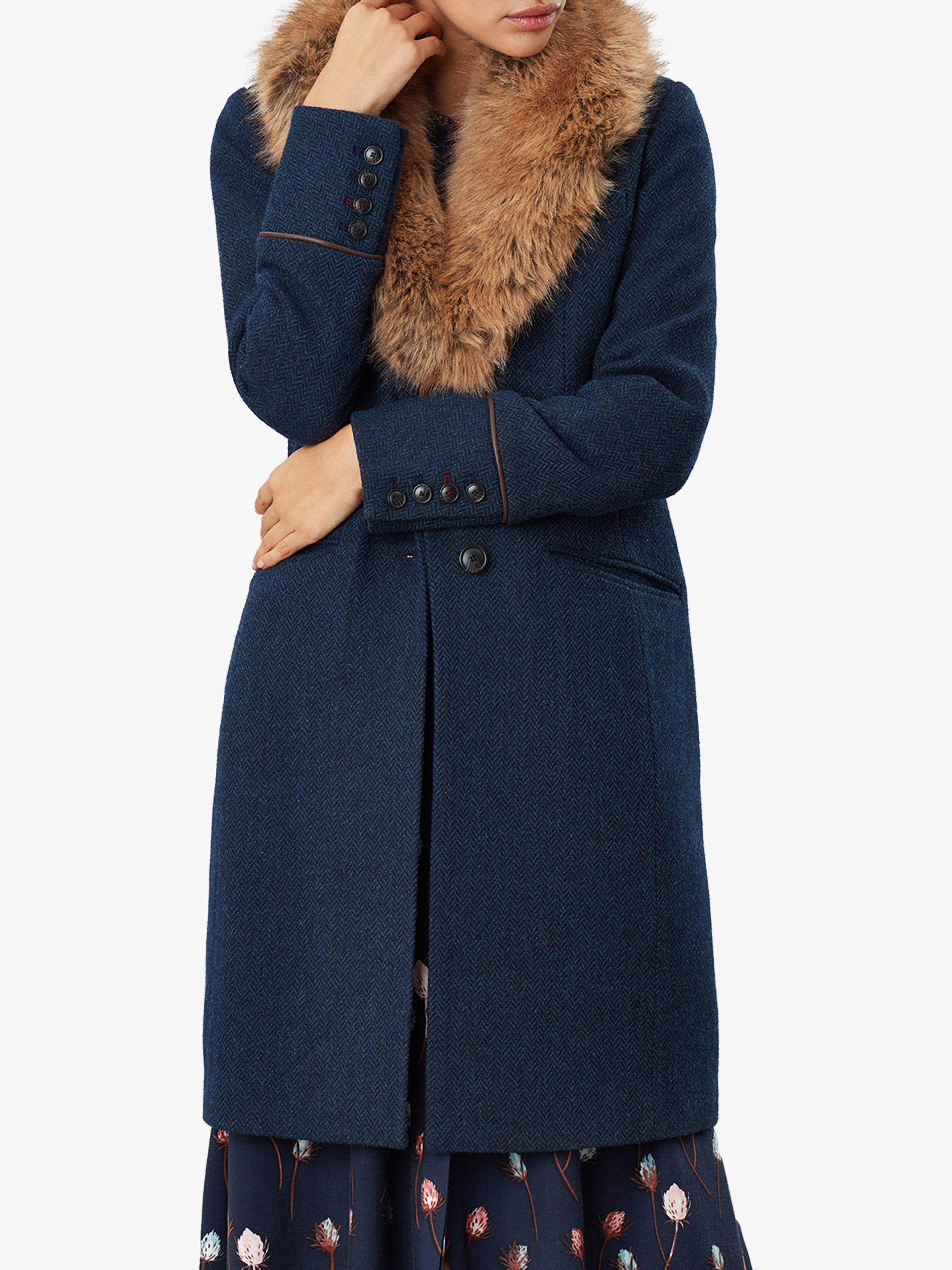 Joules long tweed coat best sale