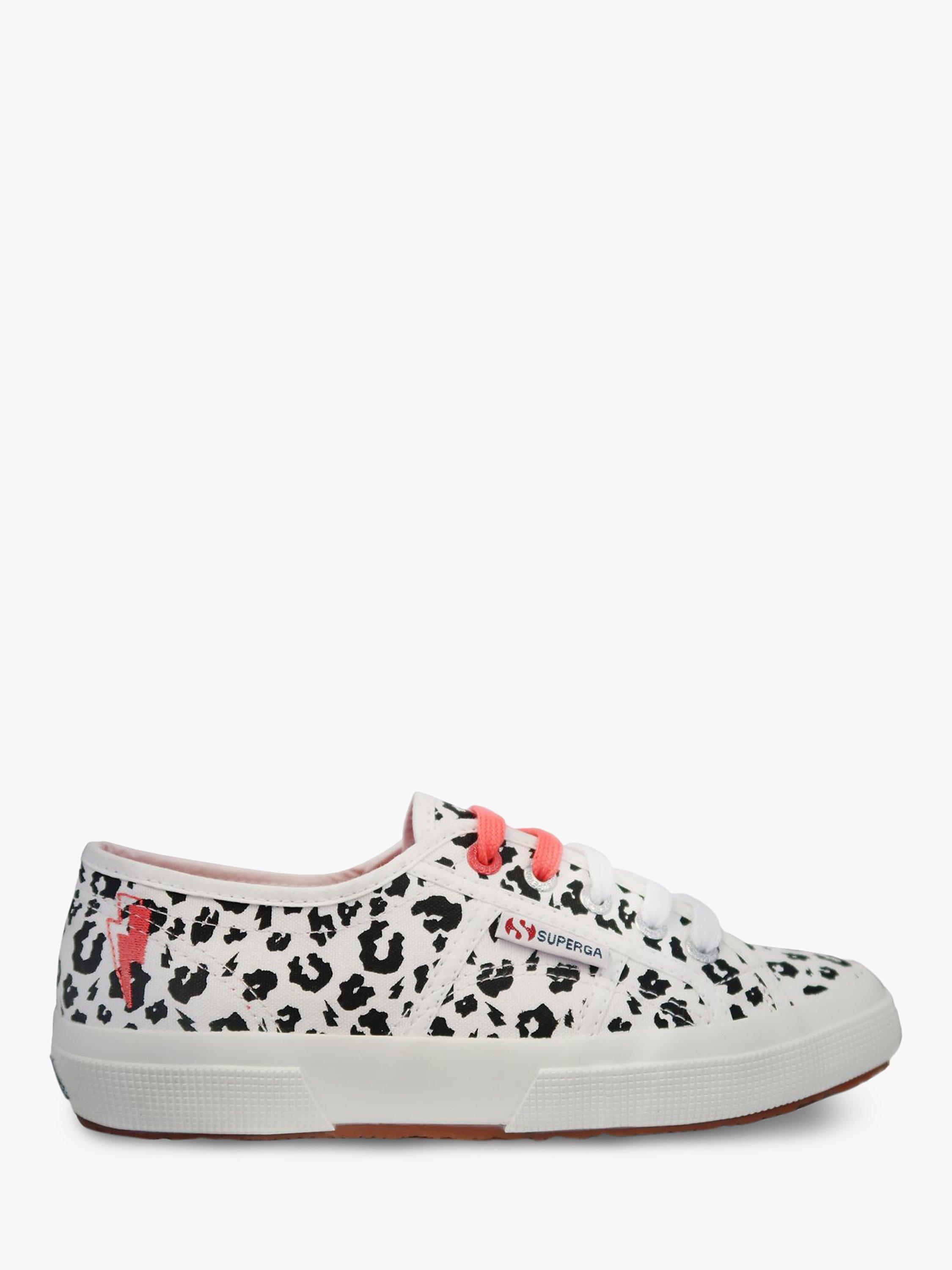 Superga x Scamp Dude 2750 Cotu Leopard Print Trainer Plimsolls White Black