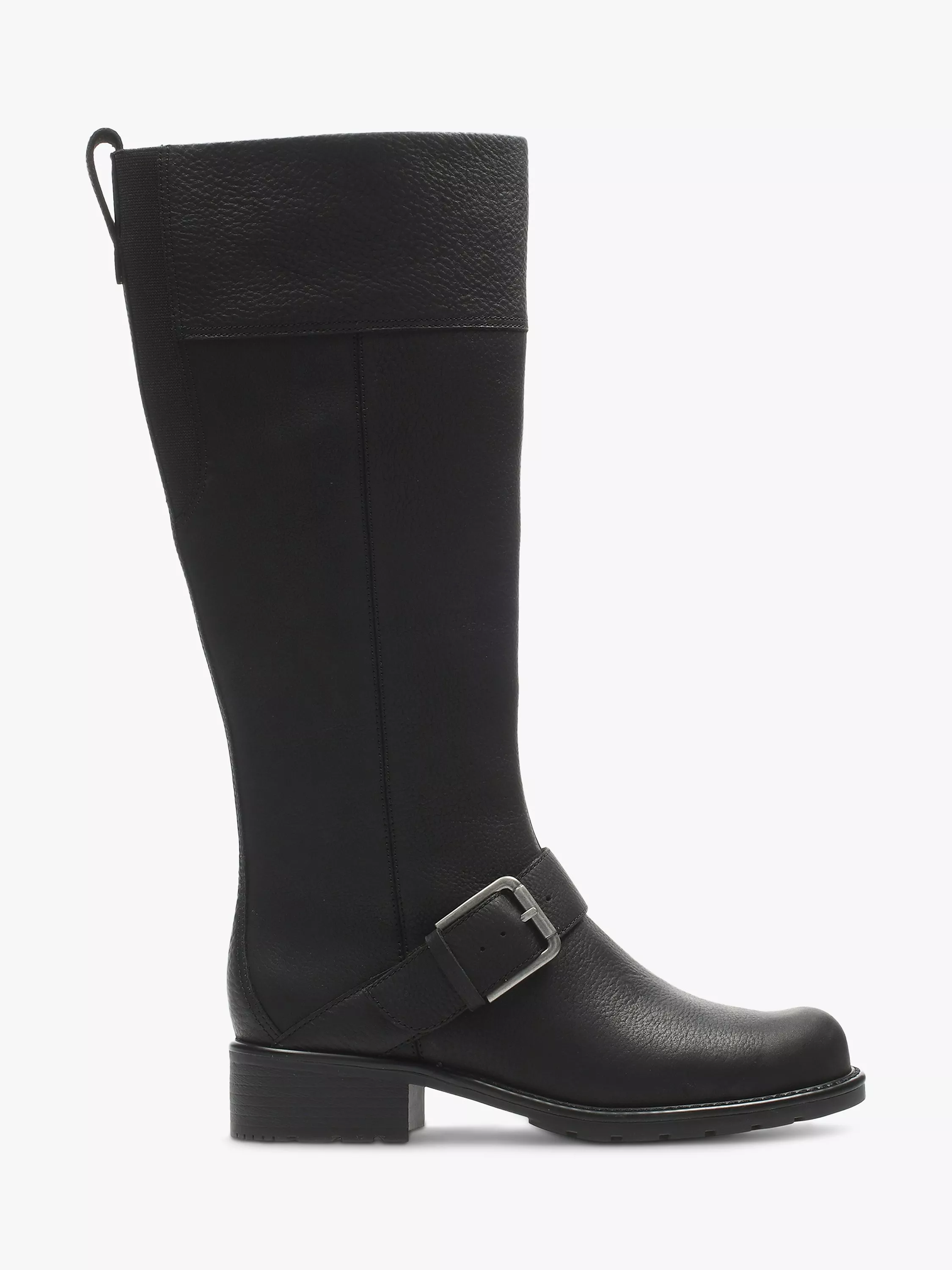 Clarks Orinoco Jazz Leather Knee High Boots Black