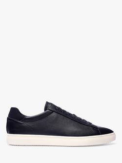CLAE Bradley Essentials Leather Trainers, Black, Black Milled Leather