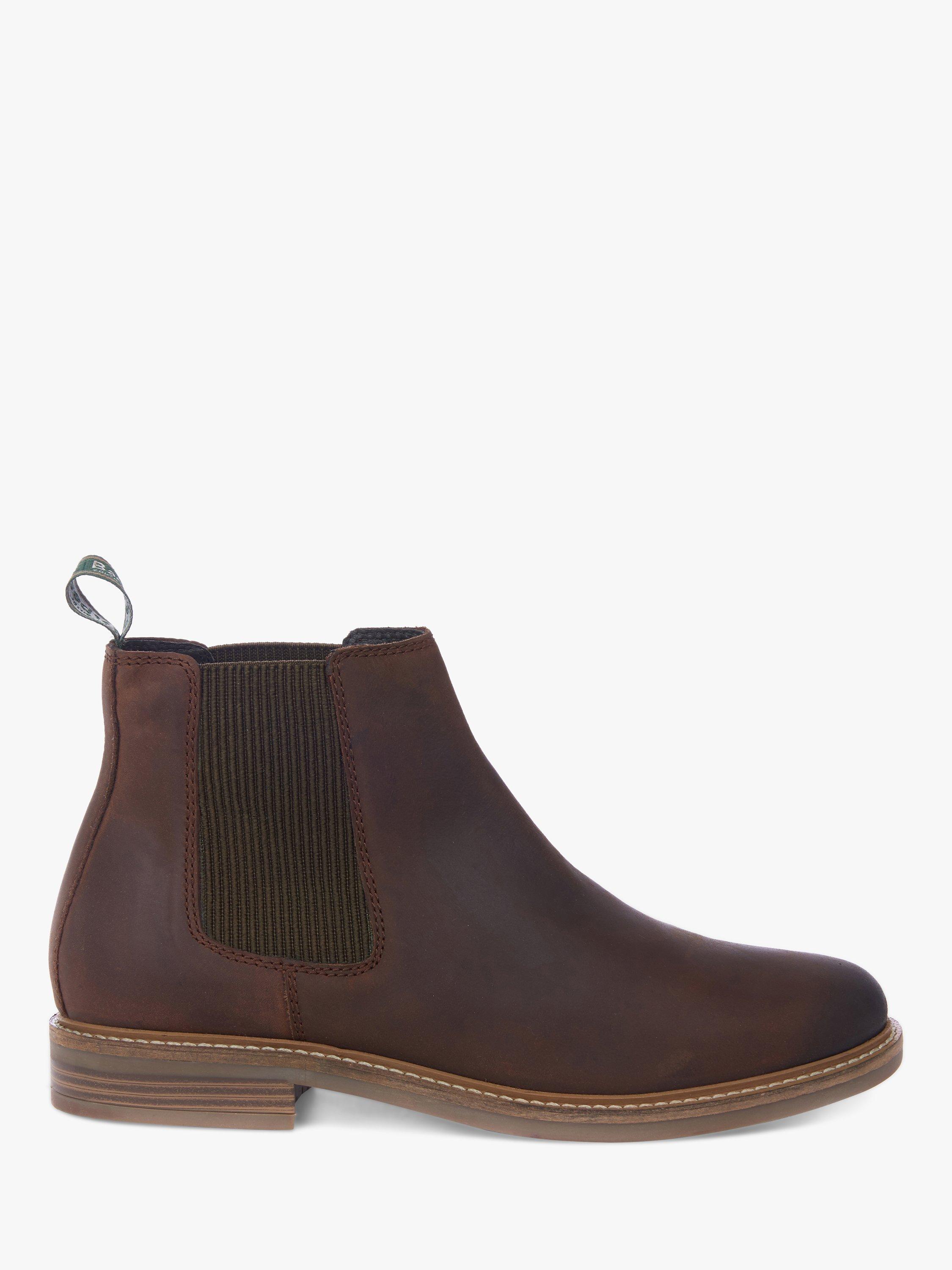 Barbour Farsley Leather Chelsea Boots, Choco