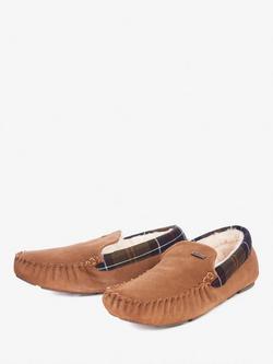 Barbour Monty Suede Slippers - view 2, Camel Suede